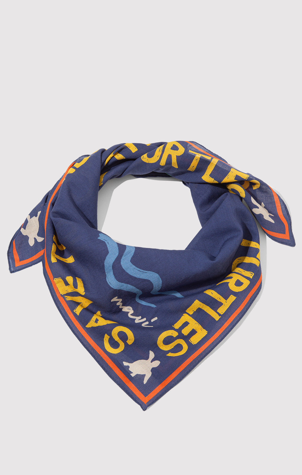 INDIGO TURTLES BANDANA IN EGGNOG - Mavi Jeans