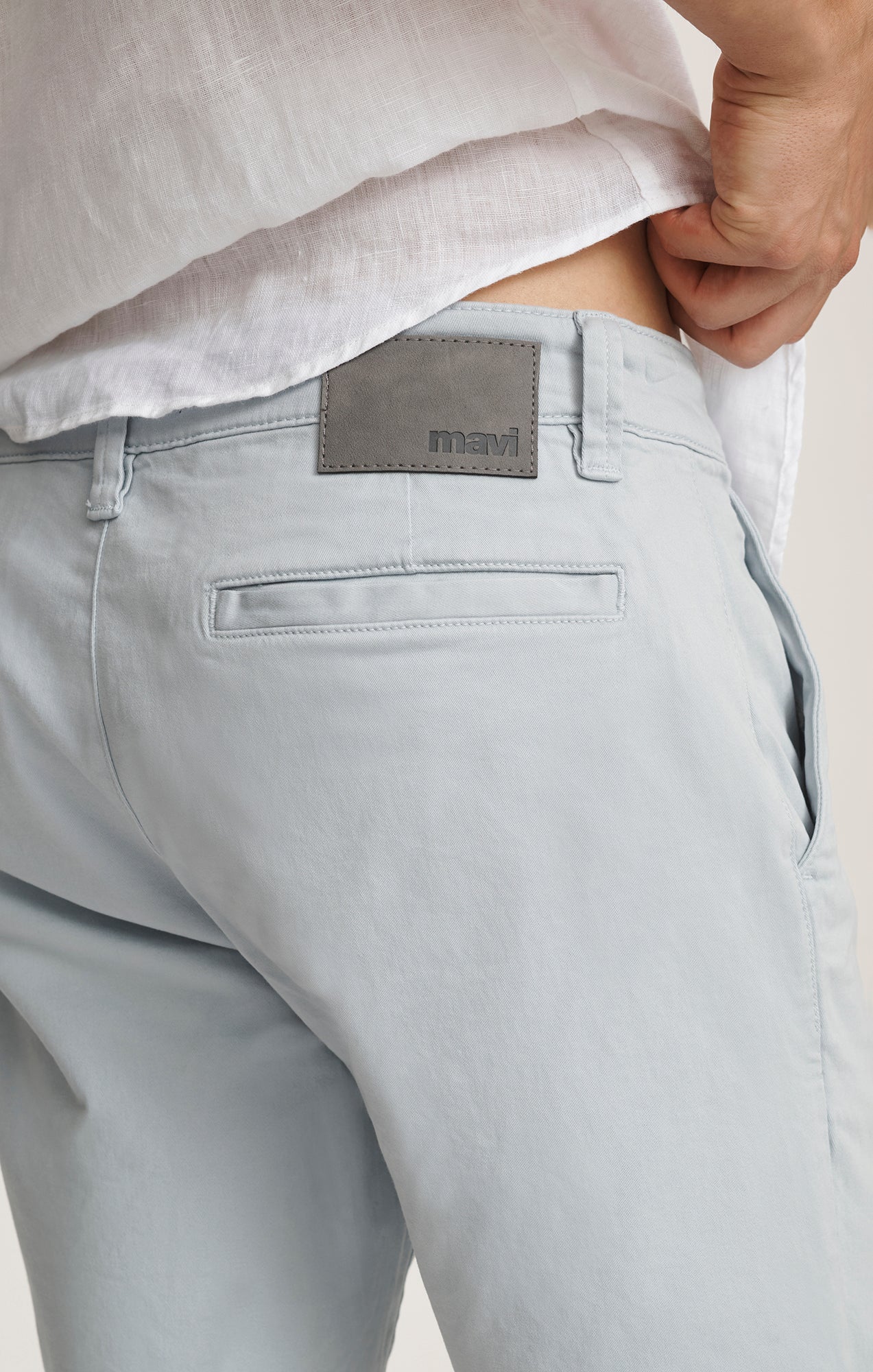 JACOB CROP SHORTS IN ICE BLUE CASUAL TWILL - Mavi Jeans