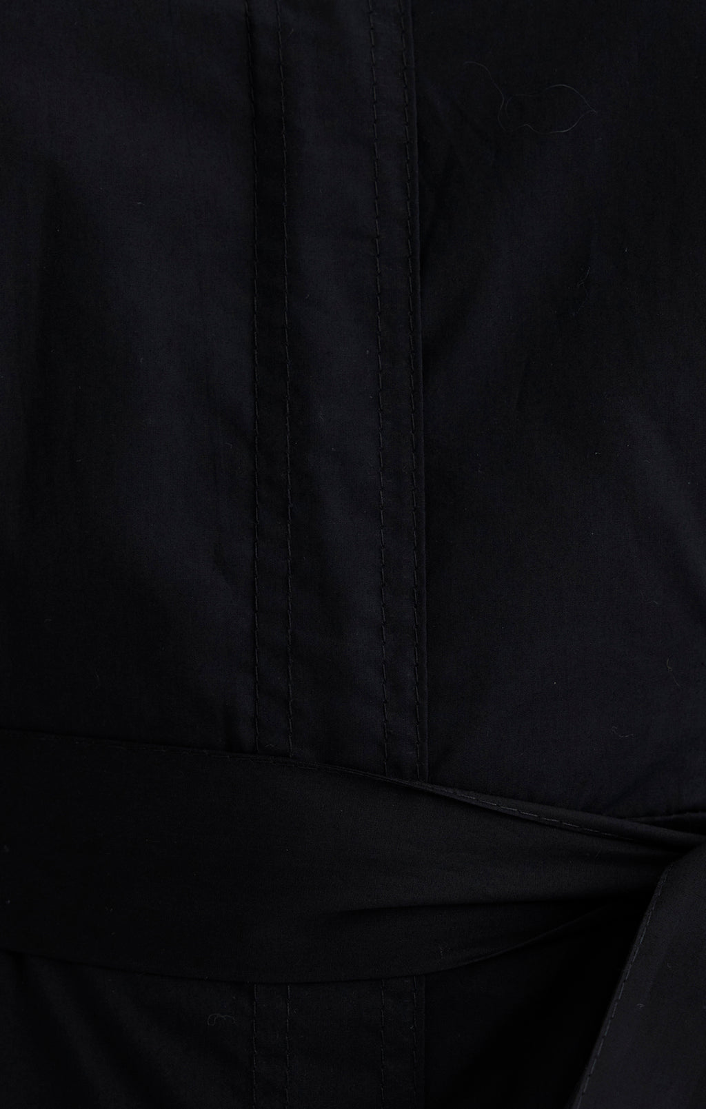 TIE-WAIST MIDI SHIRTDRESS IN BLACK - Mavi Jeans
