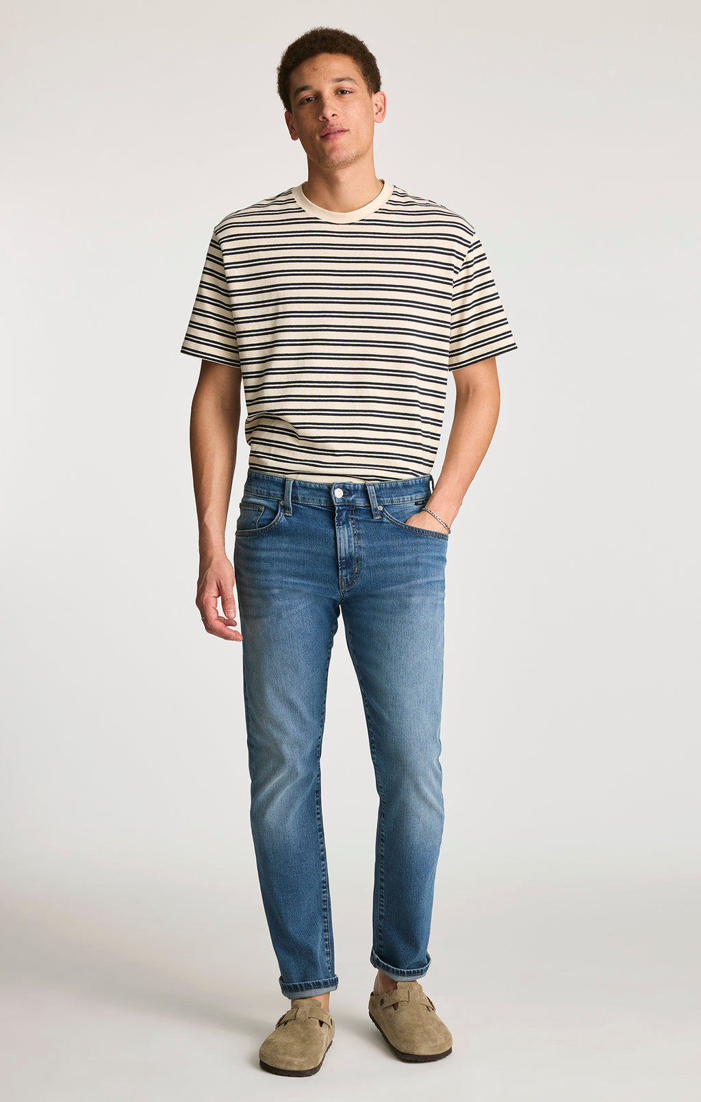MARCUS SLIM STRAIGHT LEG IN MID VINTAGE SELVEDGE - Mavi Jeans