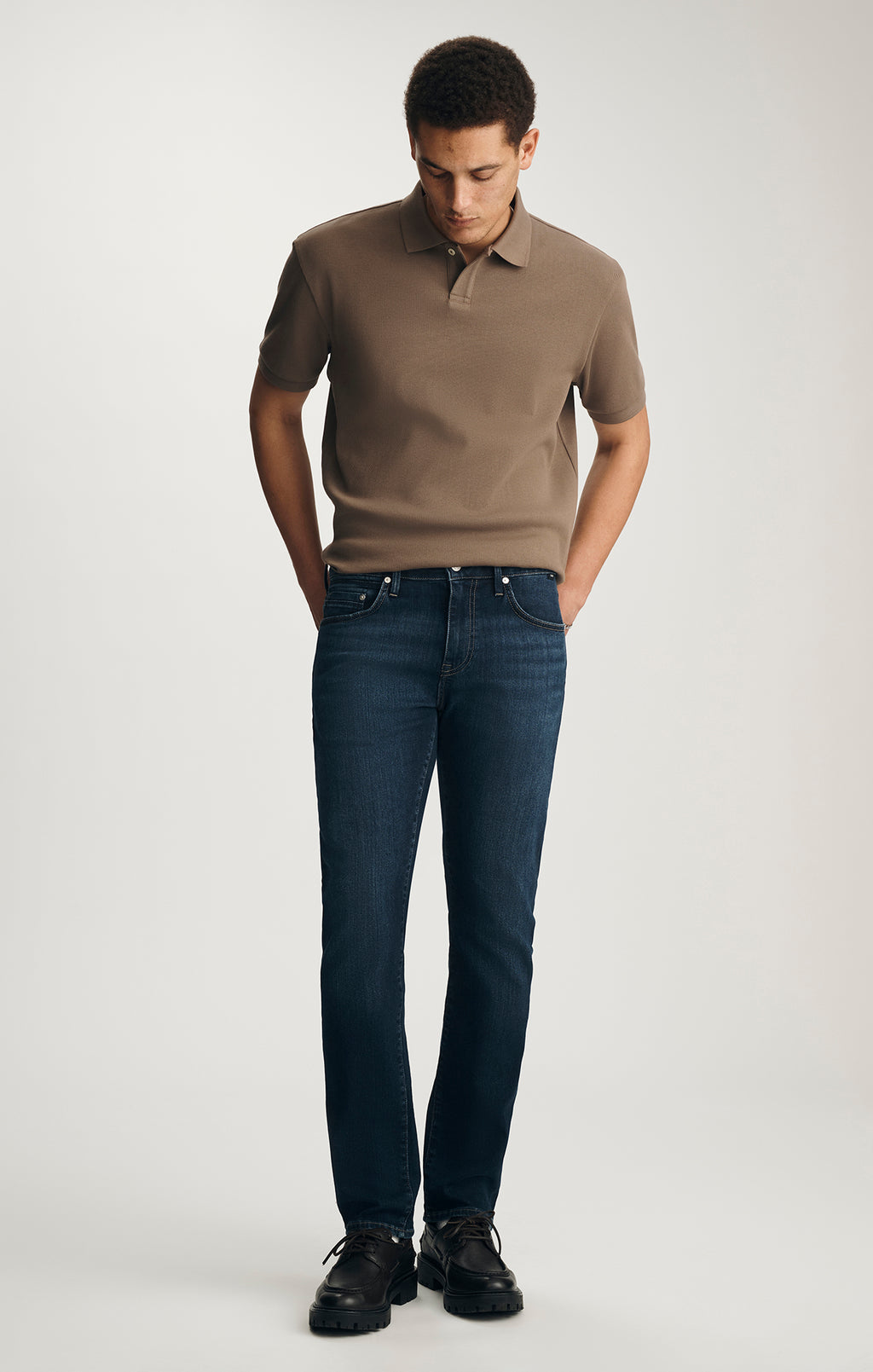 JAKE SLIM LEG IN DARK BRUSHED WILLIAMSBURG - Mavi Jeans