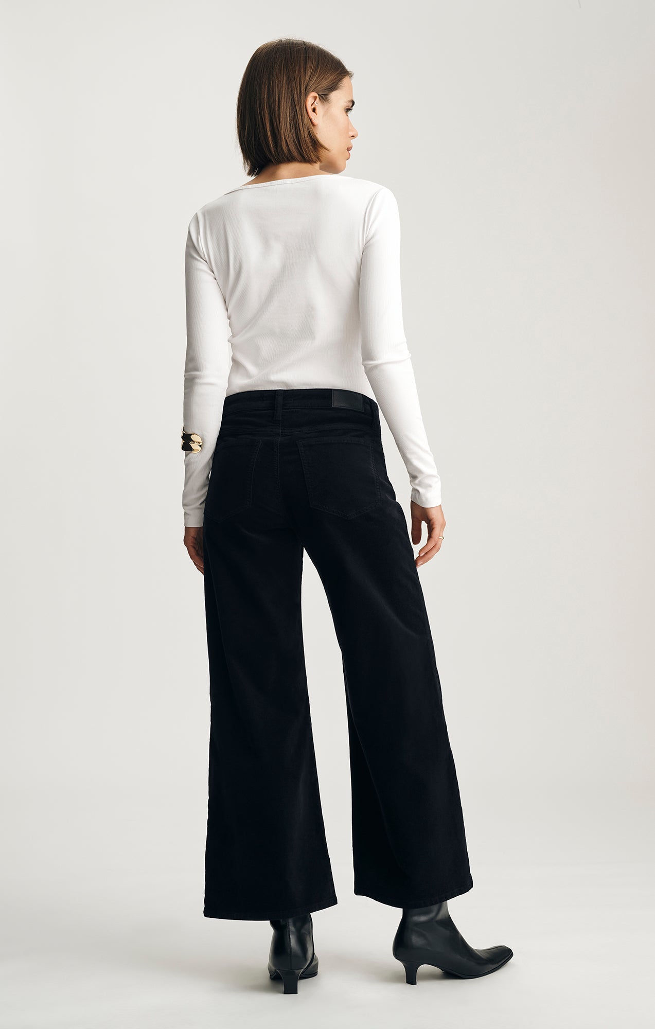 PALOMA WIDE LEG IN BLACK VELVET