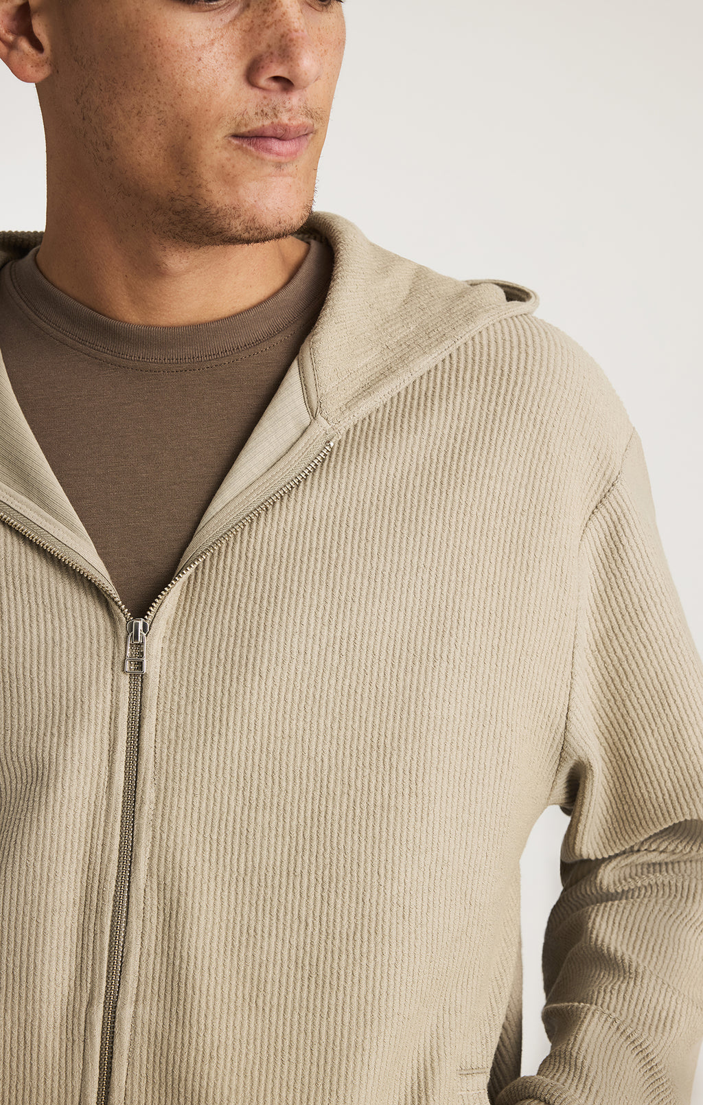 EDITION FULL ZIP HOODIE IN LONDON FOG - Mavi Jeans