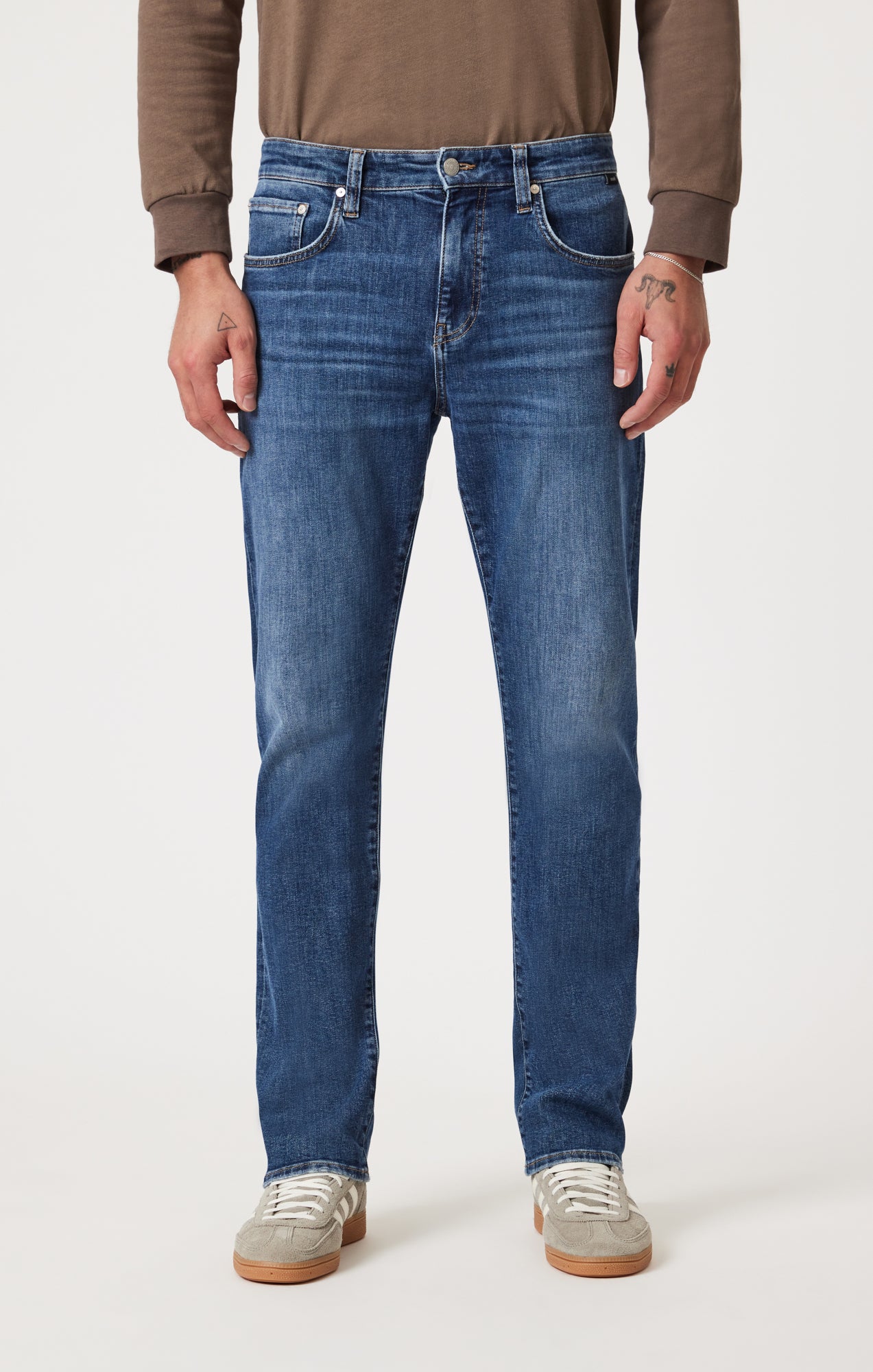 ZACH STRAIGHT LEG IN DARK BRUSHED CLASSIC BLUE - Mavi Jeans