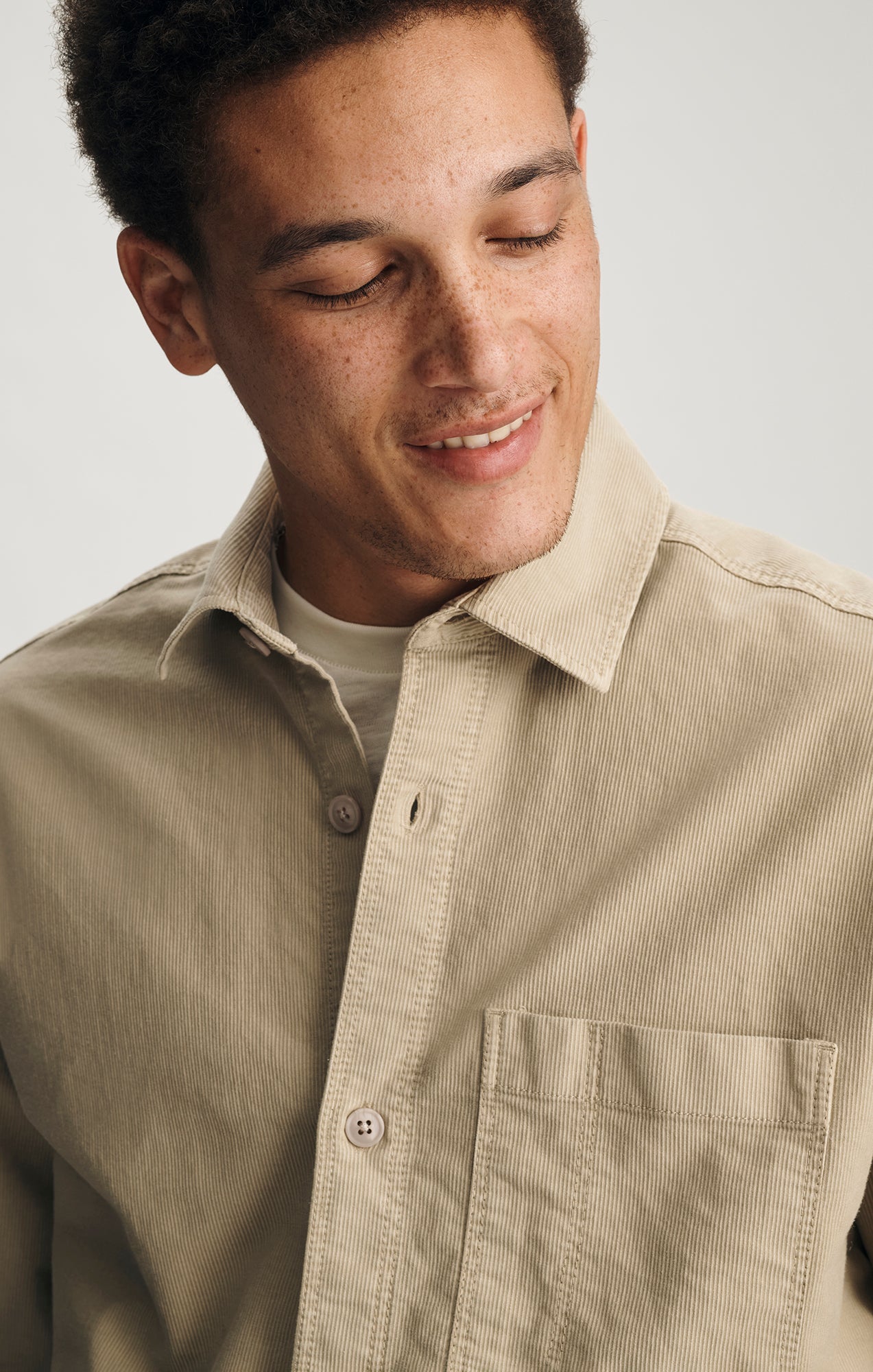 ONE POCKET OVERSHIRT IN FEATHER GRAY