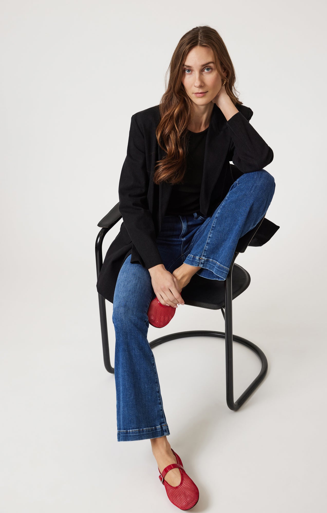 SYDNEY FLARE IN DARK BRUSHED FEATHER BLUE - Mavi Jeans
