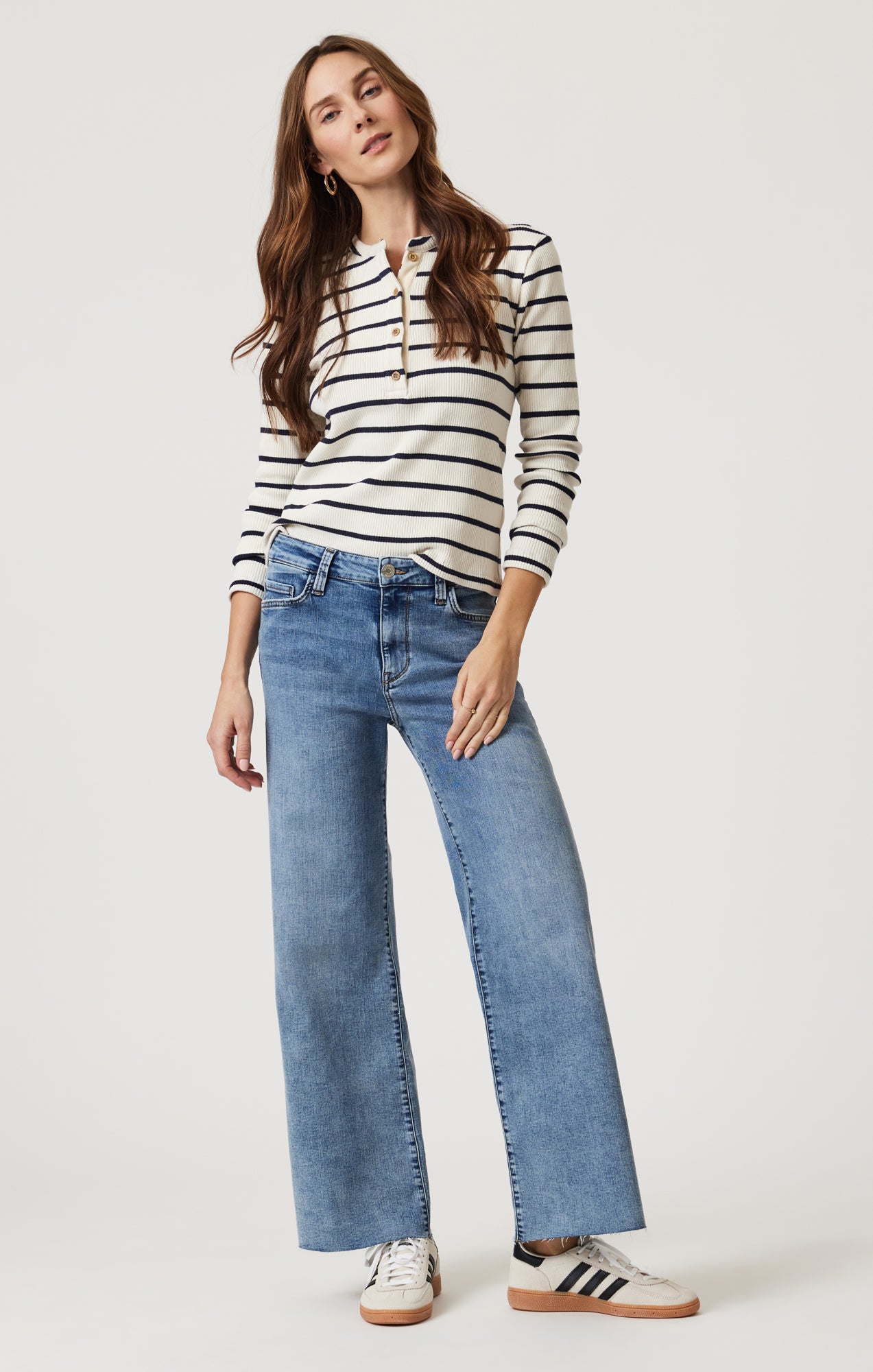 PALOMA WIDE LEG IN LIGHT BRUSHED TRIBECA - Mavi Jeans