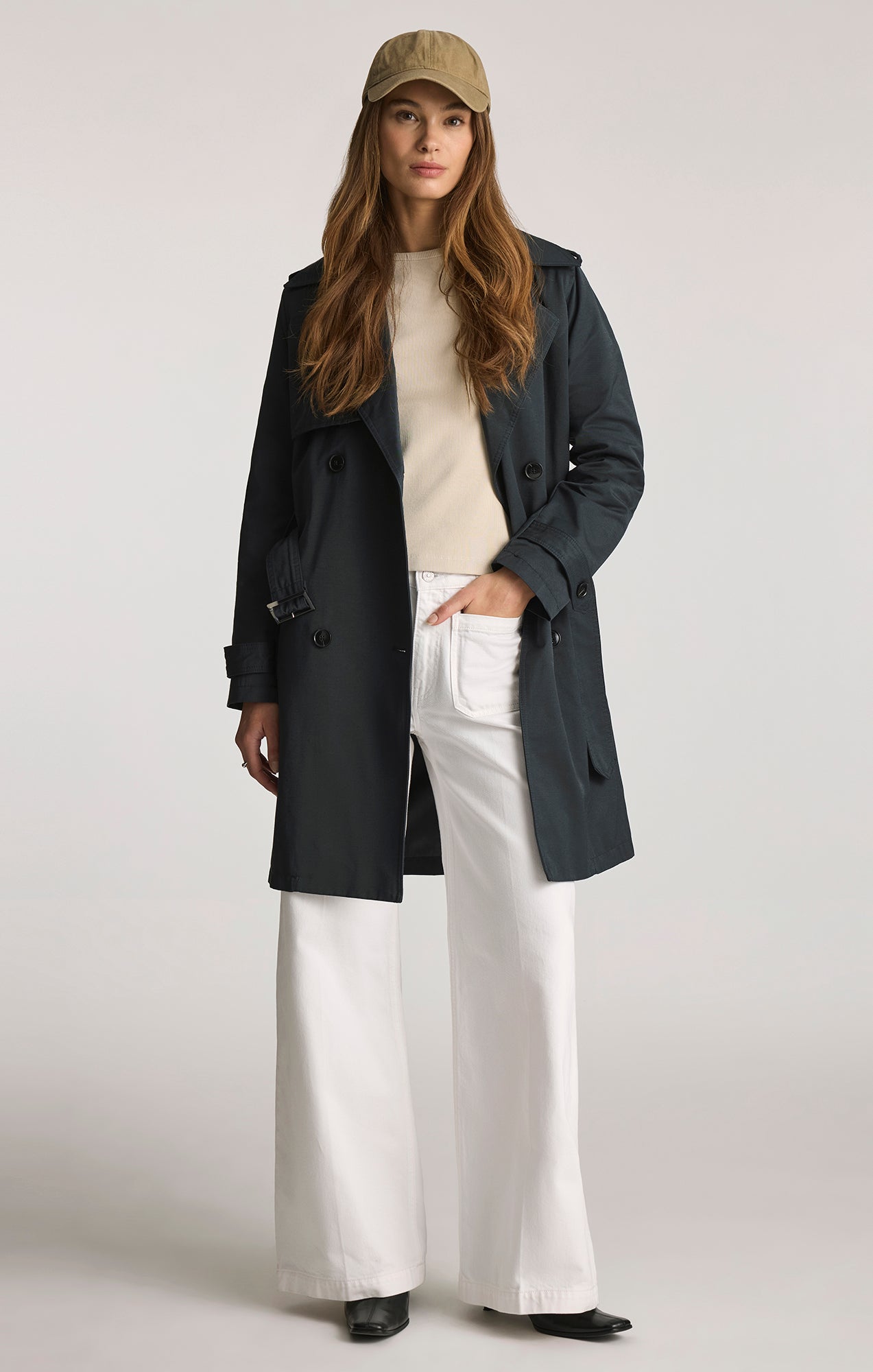 BELTED TRENCH COAT IN SALUTE - Mavi Jeans