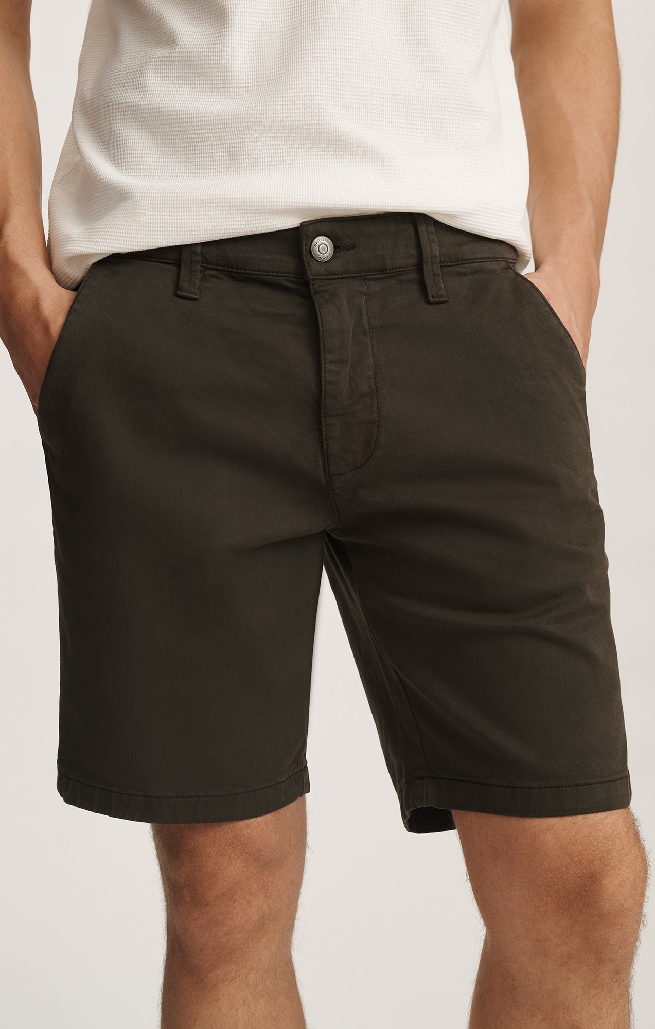 JACOB CROP SHORTS IN DARK GREEN TWILL - Mavi Jeans