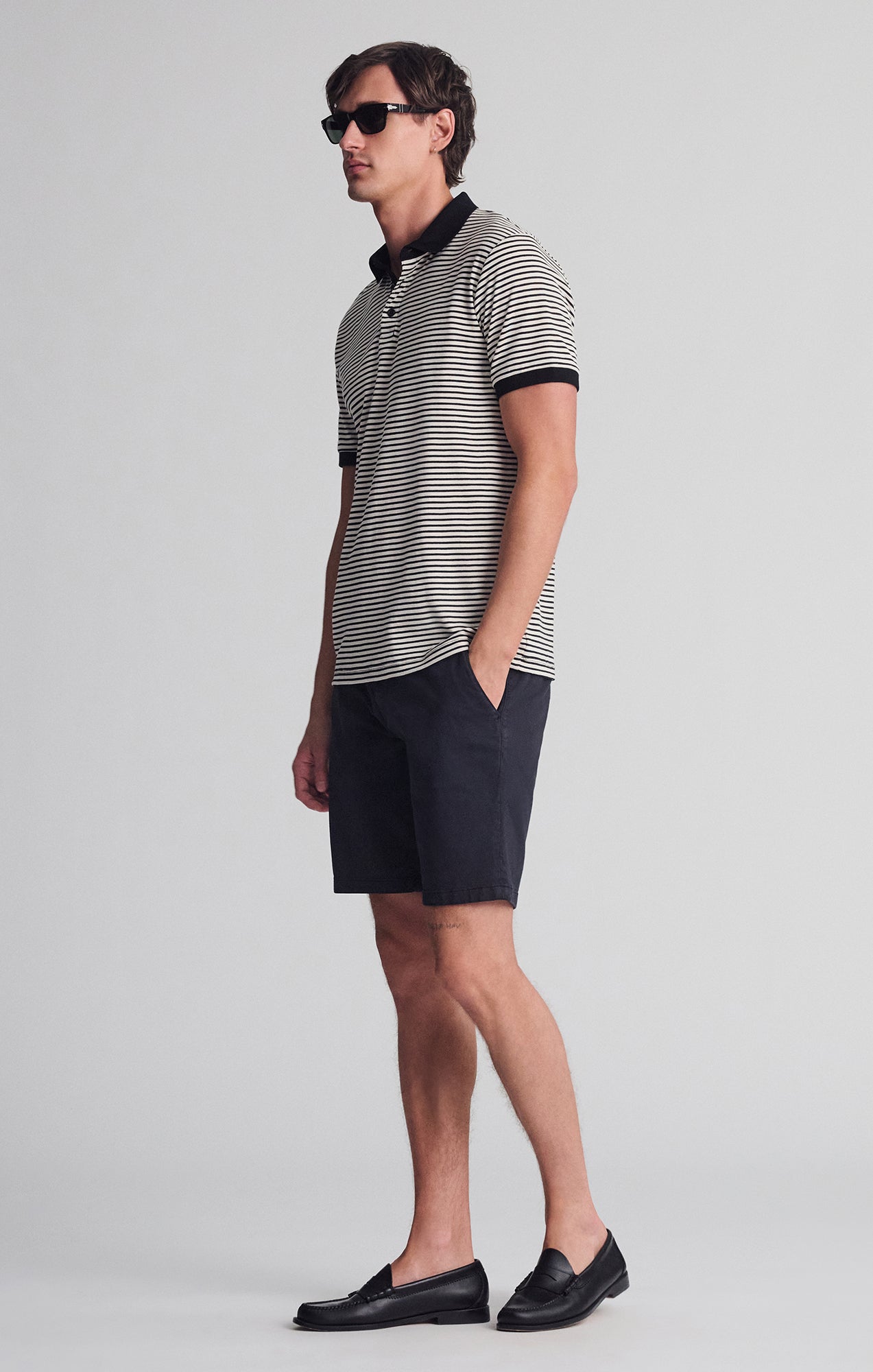 STRIPED POLO SHIRT IN TURTLEDOVE - Mavi Jeans