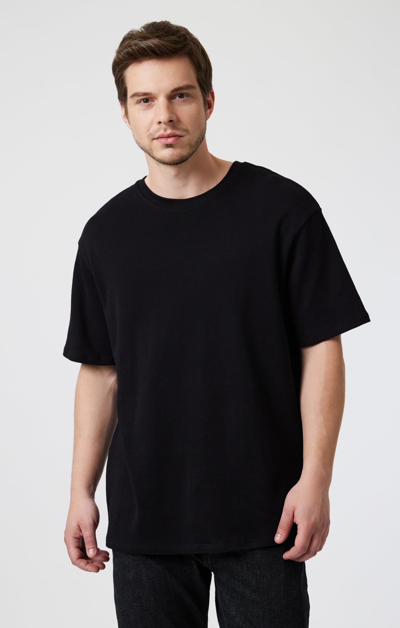 DROP SHOULDER T-SHIRT IN BLACK - Mavi Jeans