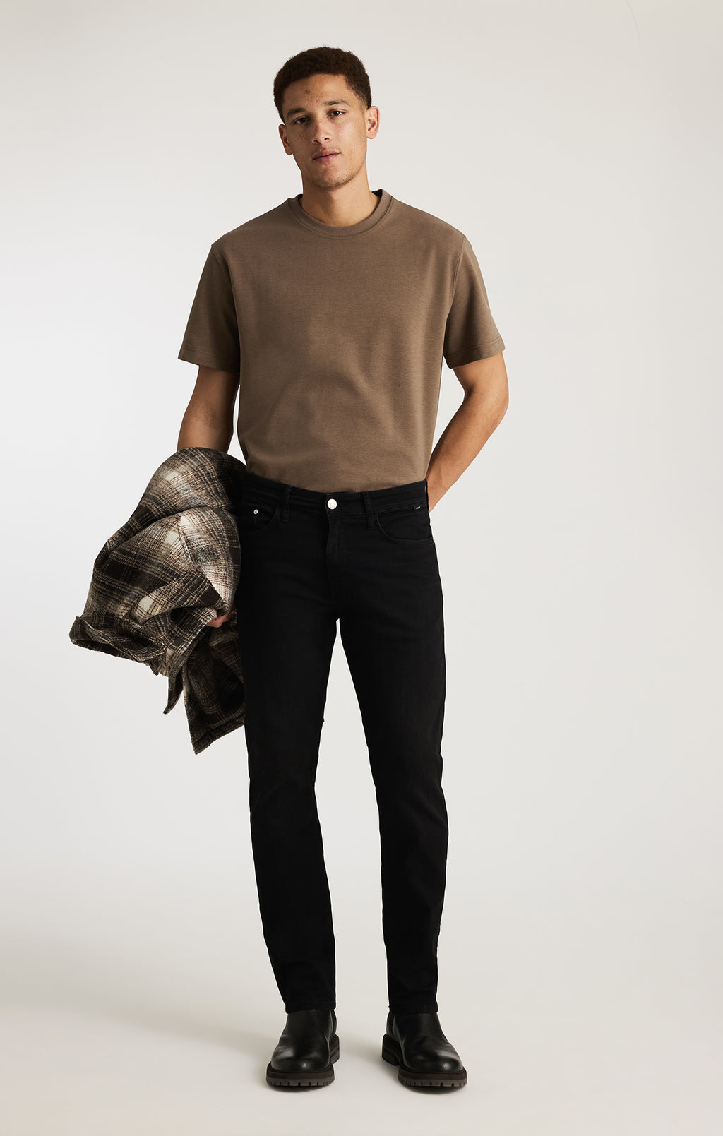 MARCUS SLIM STRAIGHT LEG IN SMOKE BRUSHED FEATHER BLUE