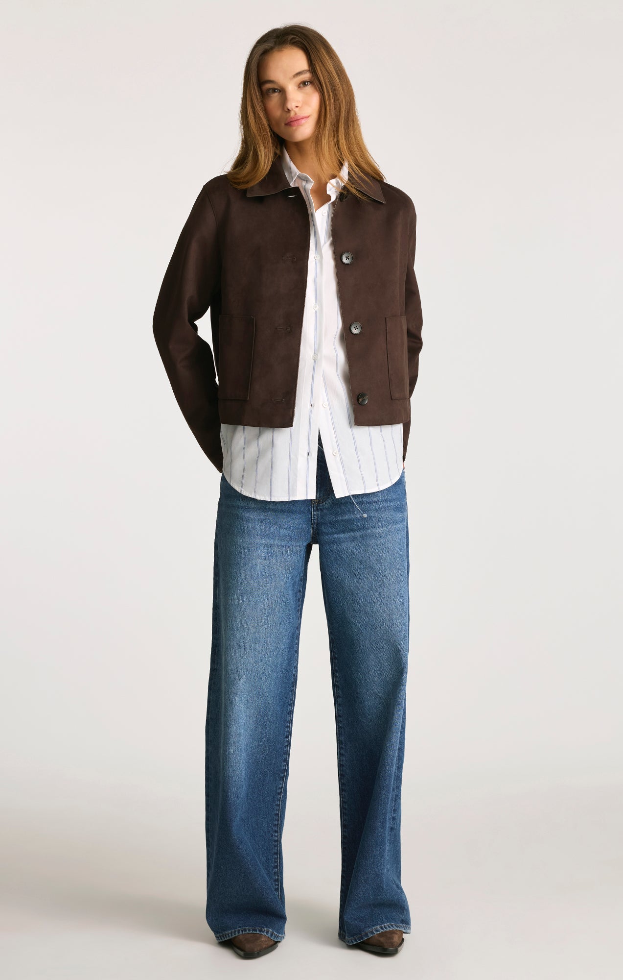 LONG SLEEVE BUTTON-UP SHIRT IN BLUE STRIPED - Mavi Jeans