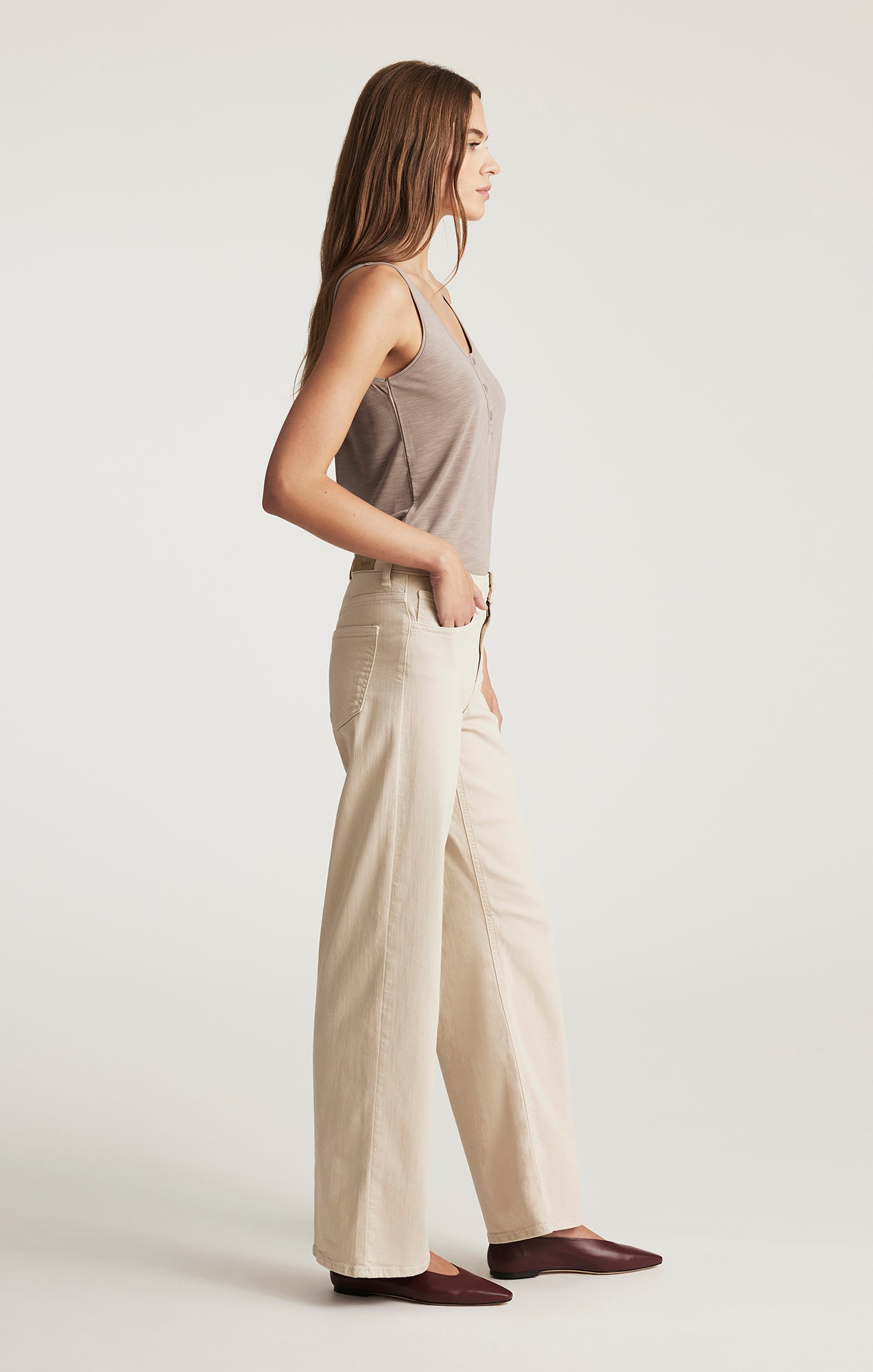 ALENA WIDE LEG IN CHAMPAGNE FLEX BLUE - Mavi Jeans