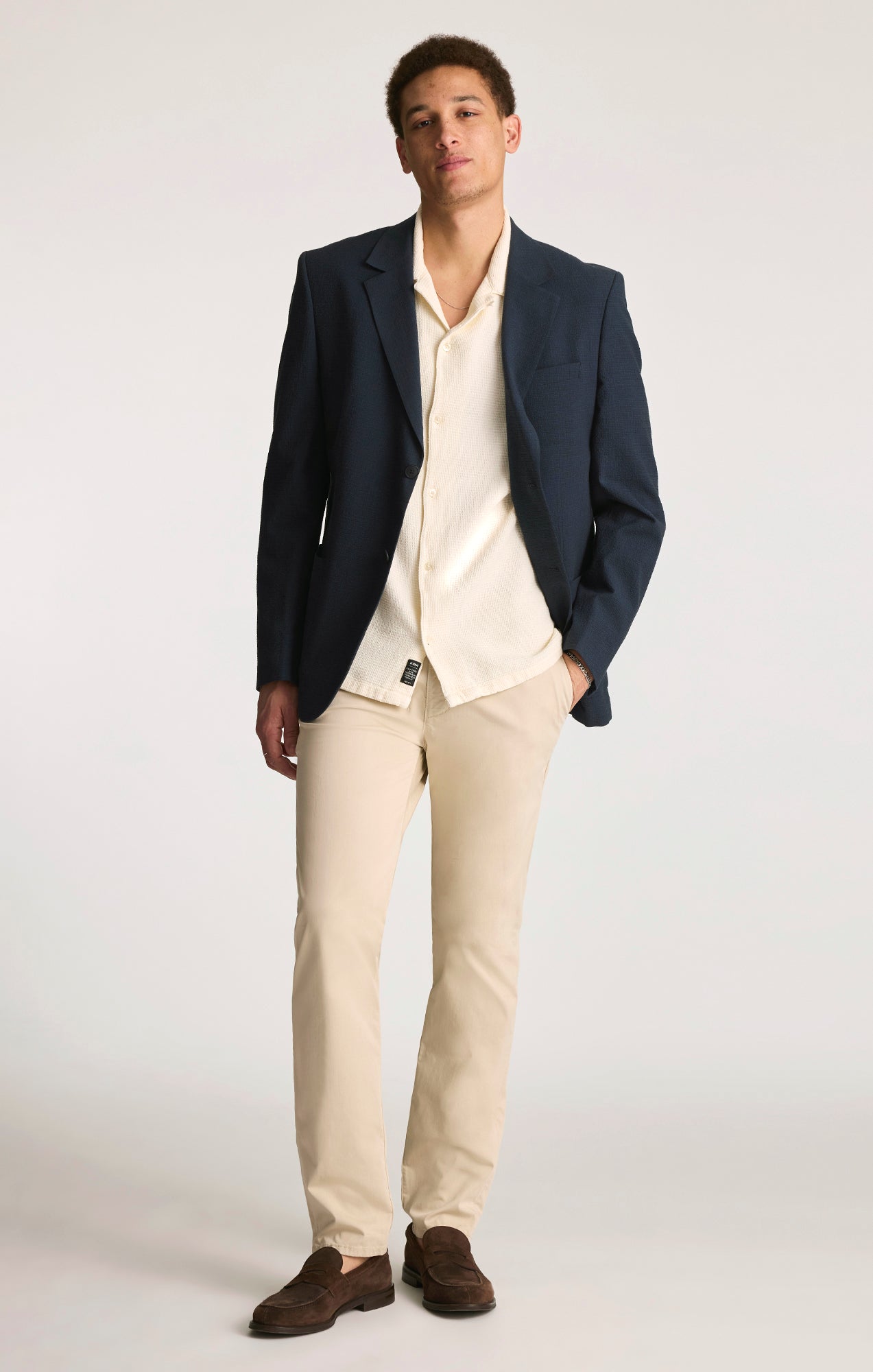 MILTON SLIM STRAIGHT CHINO IN LINEN CITY SMART