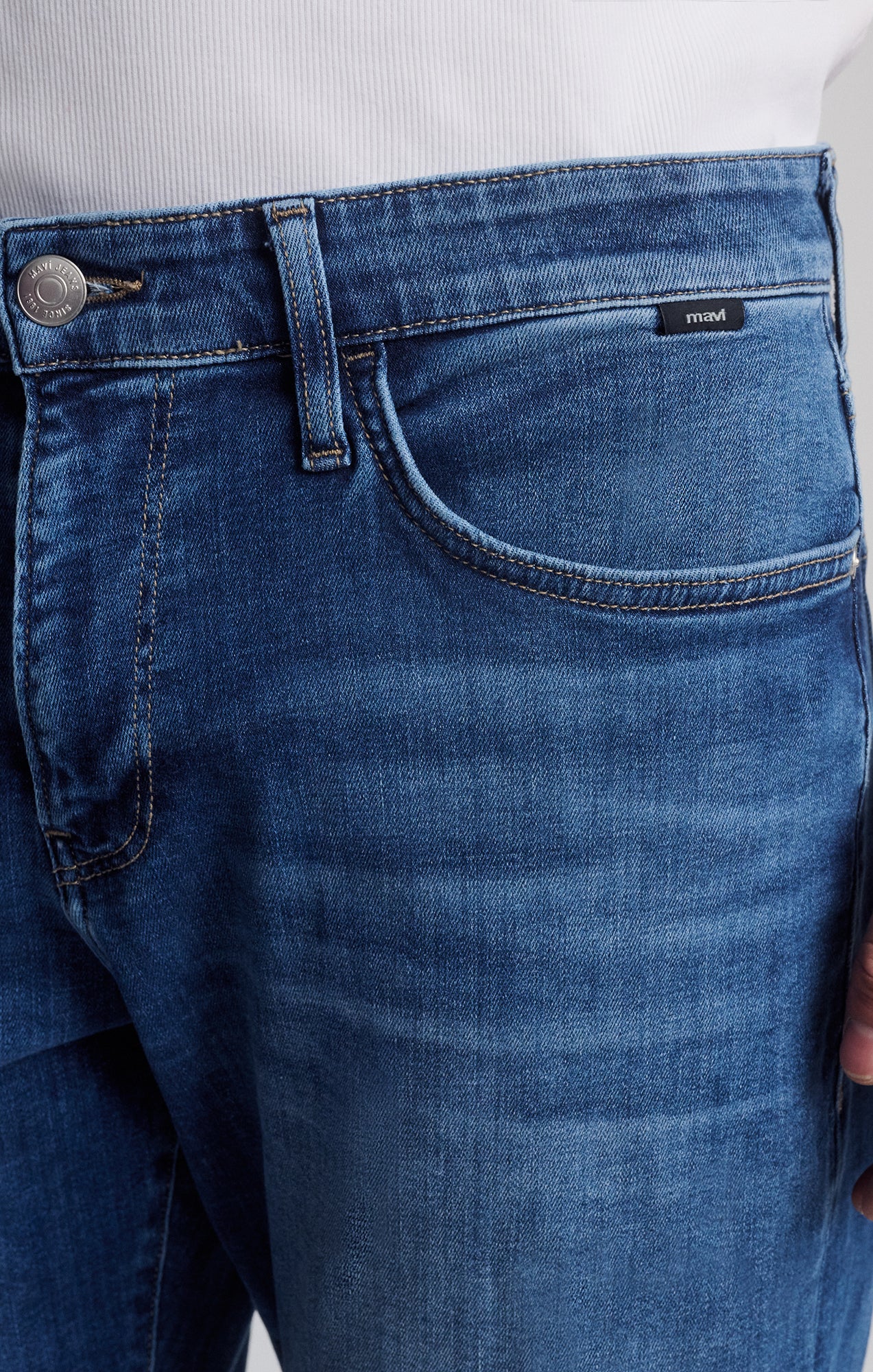 MATT RELAXED STRAIGHT LEG IN DARK BRUSHED FEATHER BLUE - Mavi Jeans