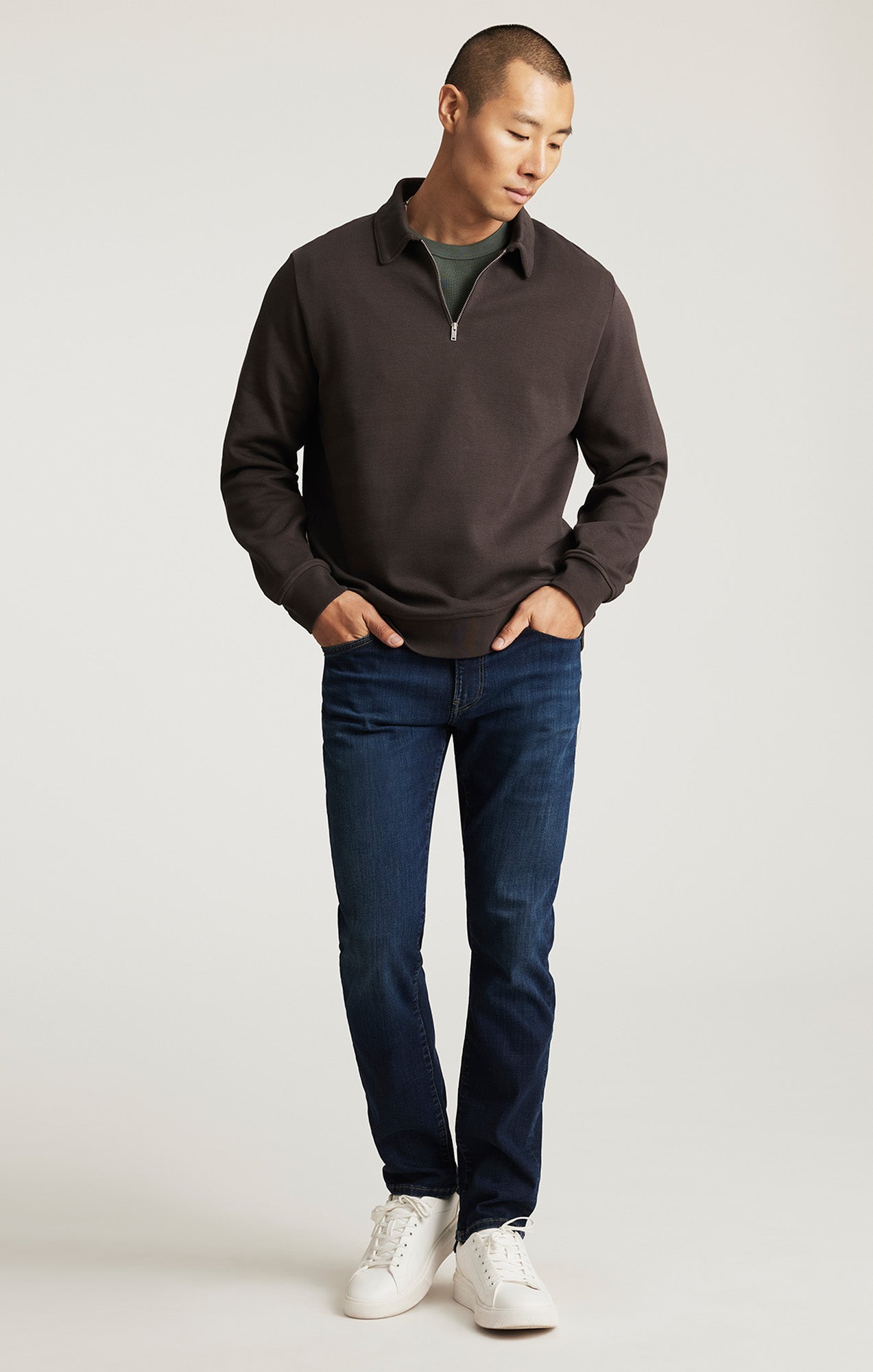 JAKE SLIM LEG IN MIDNIGHT BRUSHED FEATHER BLUE - Mavi Jeans