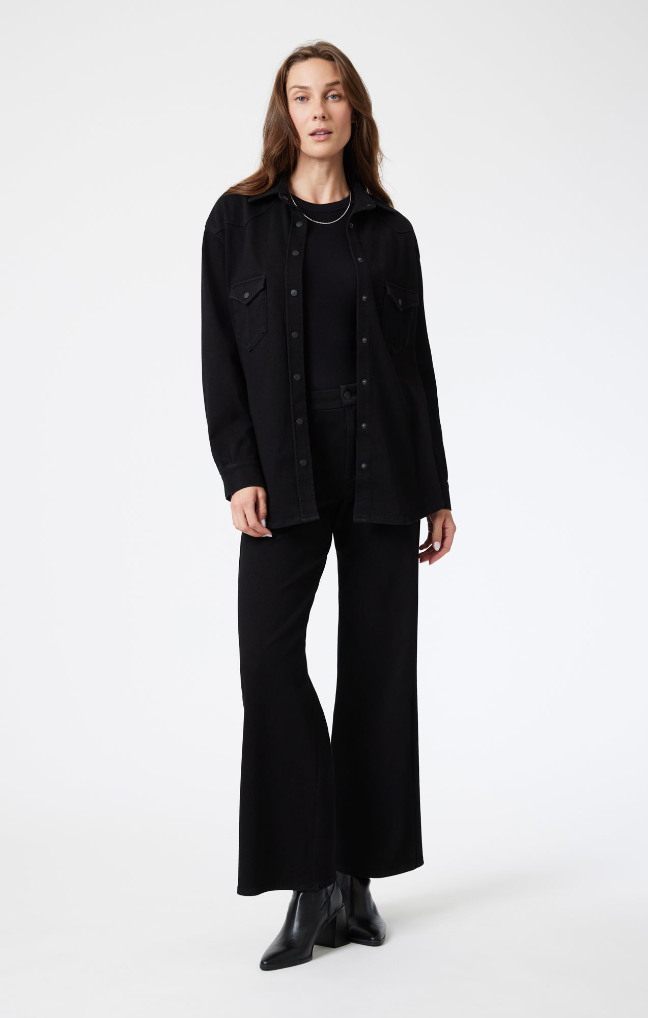 PATRICIA DENIM SHIRT IN SMOKE MOVE - Mavi Jeans
