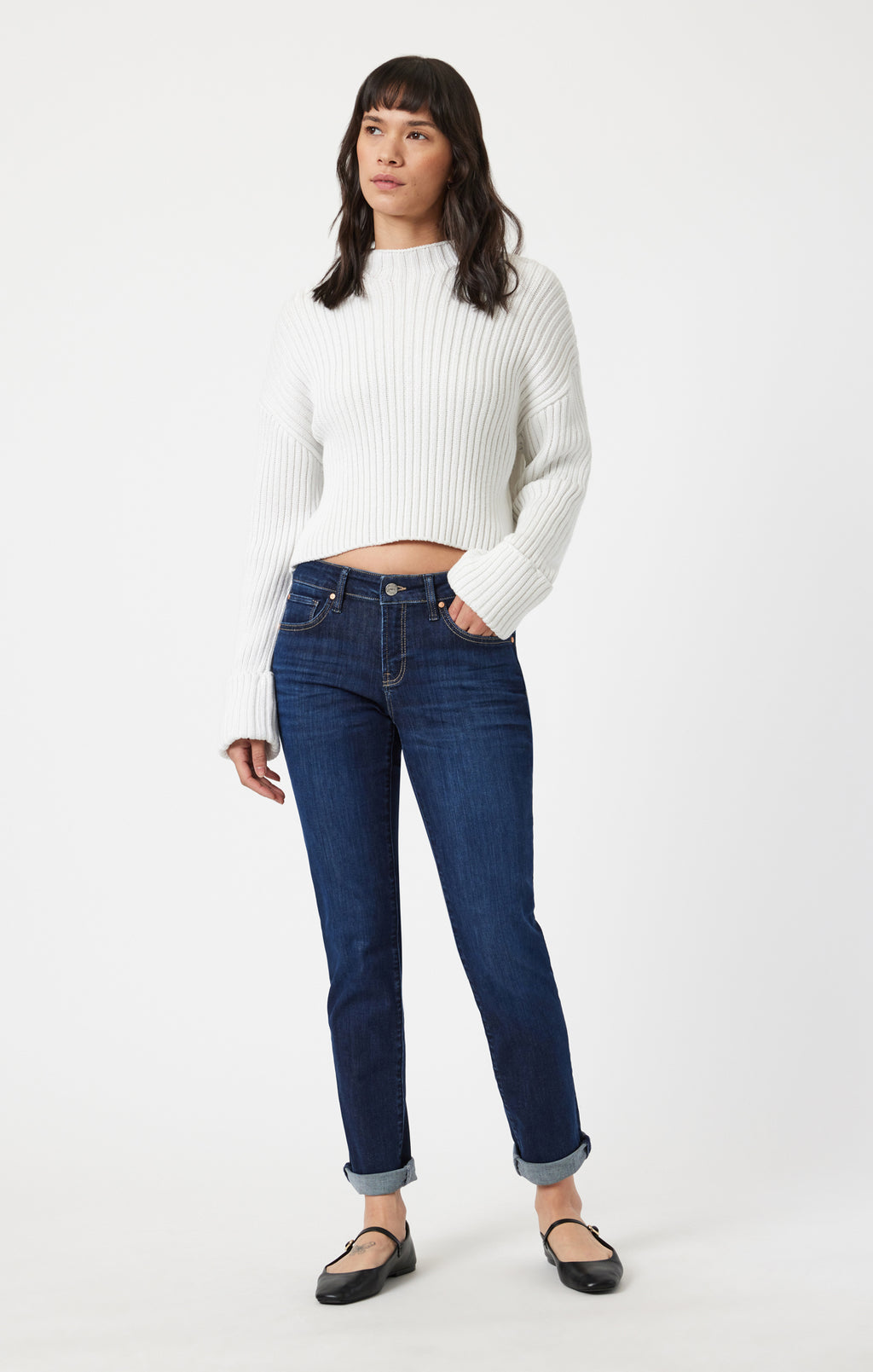 EMMA SLIM BOYFRIEND IN DEEP FLEX BLUE - Mavi Jeans
