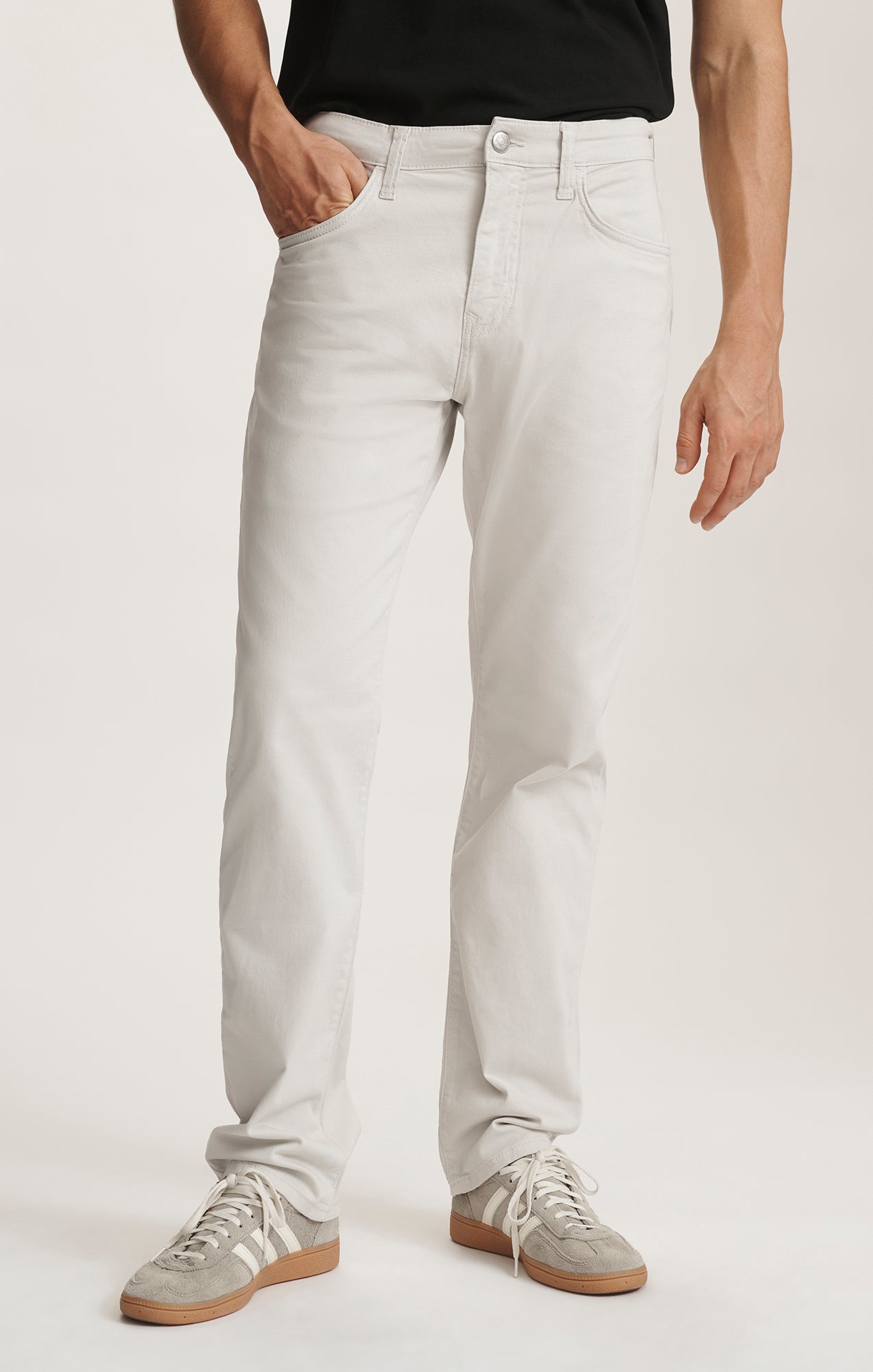 ZACH STRAIGHT LEG IN OYSTER MUSHROOM CASUAL TWILL - Mavi Jeans