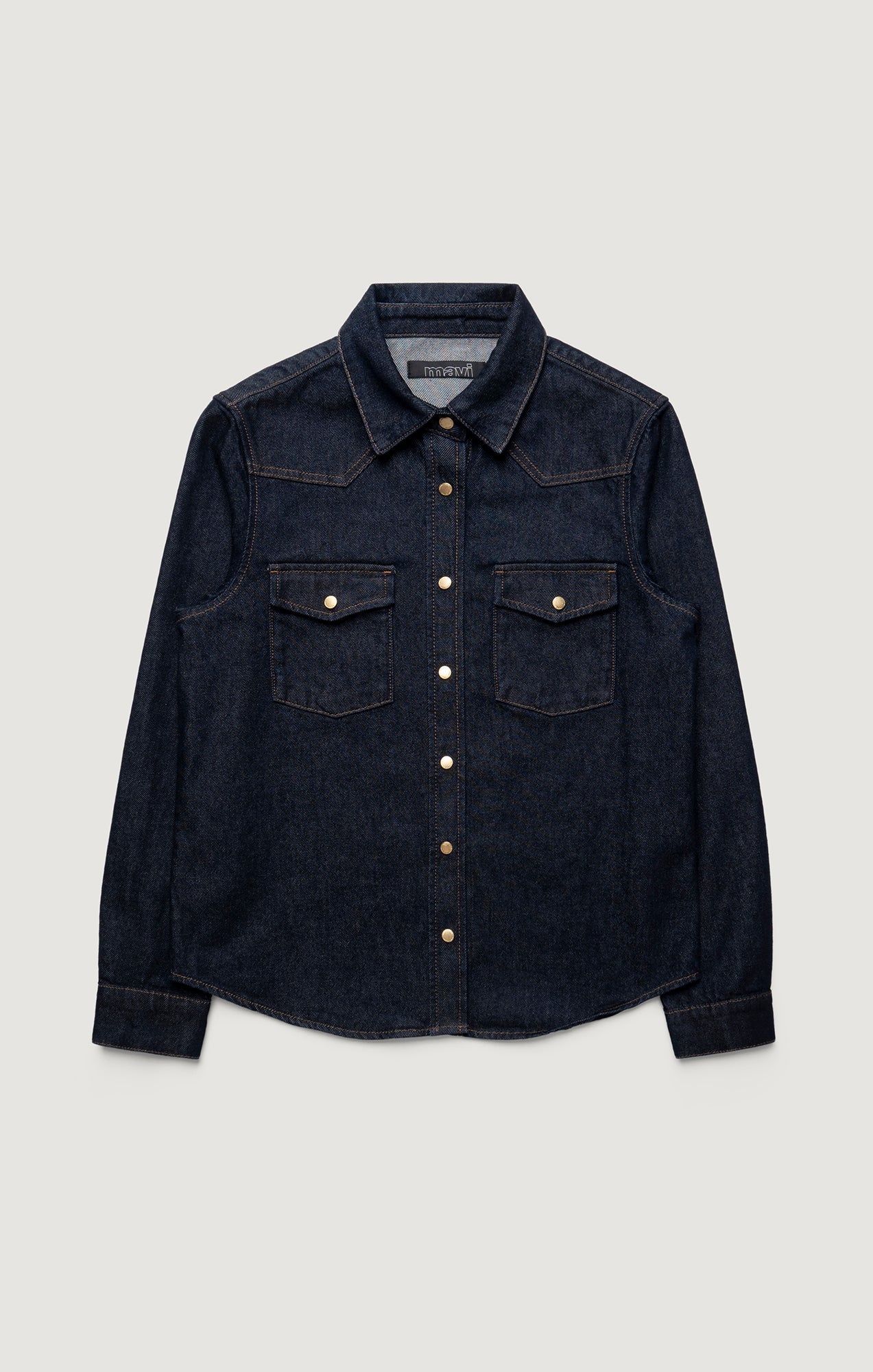 ANGELA DENIM SHIRT IN RINSE CLASSIC BLUE - Mavi Jeans
