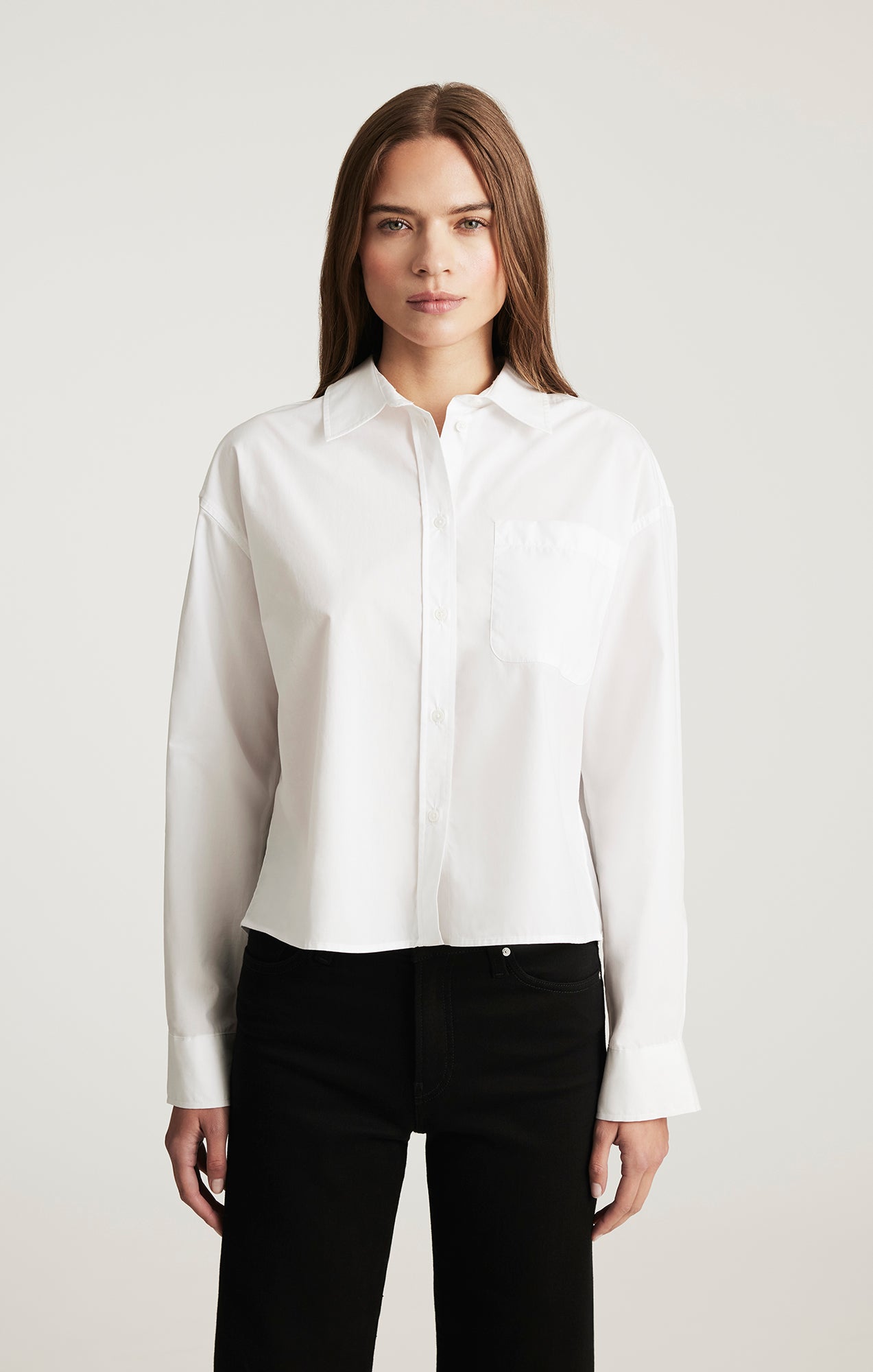 ONE POCKET BUTTON-UP SHIRT IN WHITE - Mavi Jeans