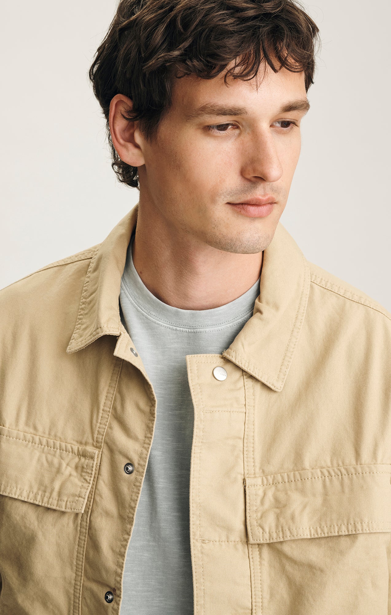 UTILITY OVERSHIRT IN OLIVE GRAY - Mavi Jeans