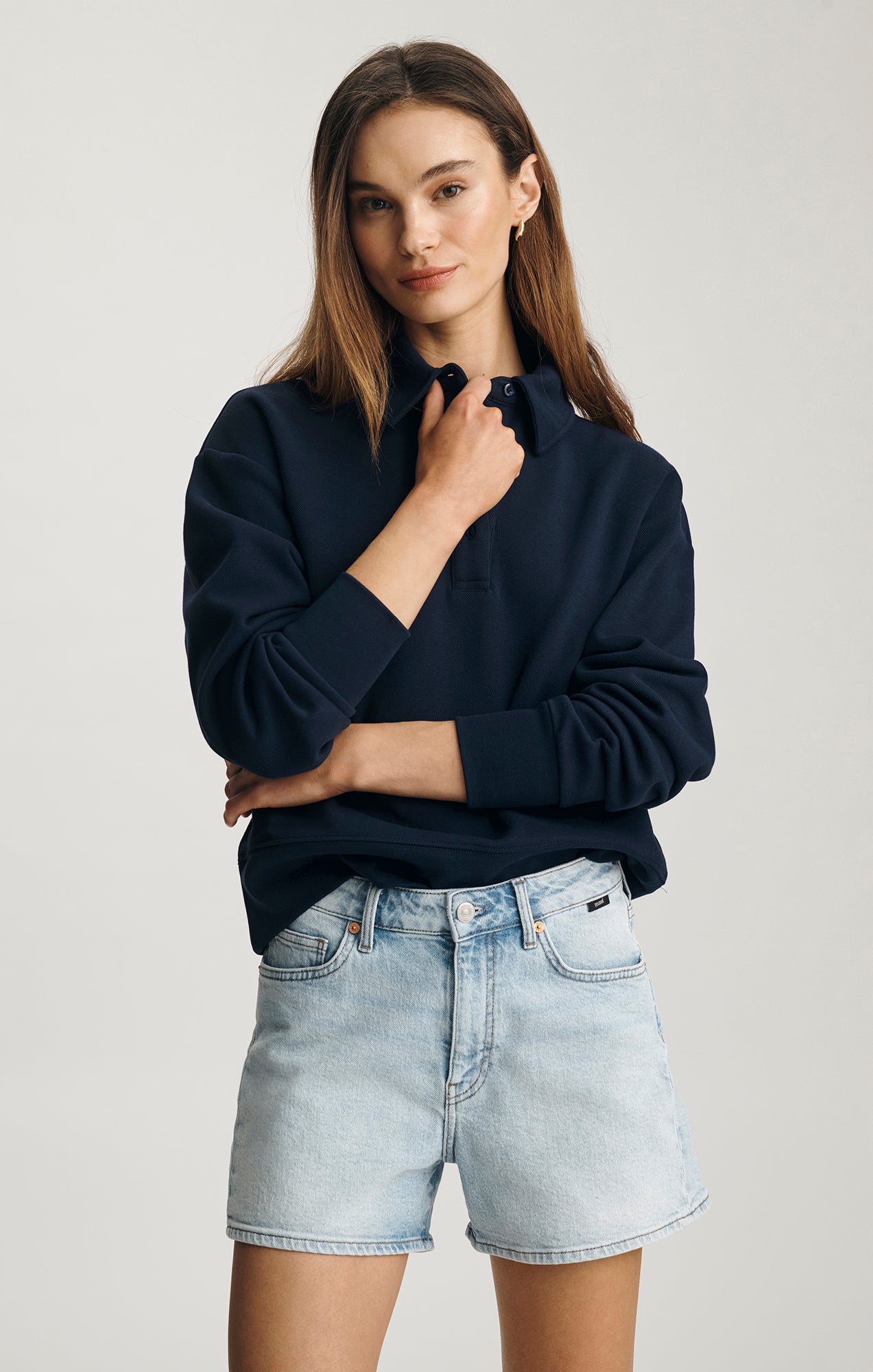 HEIDI SHORTS IN LIGHT BRUSHED CLASSIC BLUE - Mavi Jeans