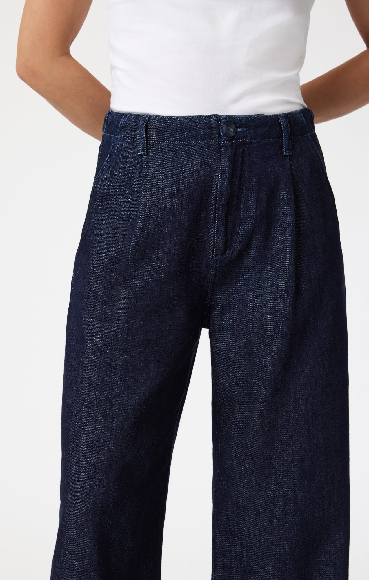 PERA PLEATED WIDE LEG IN RINSE DENIM - Mavi Jeans