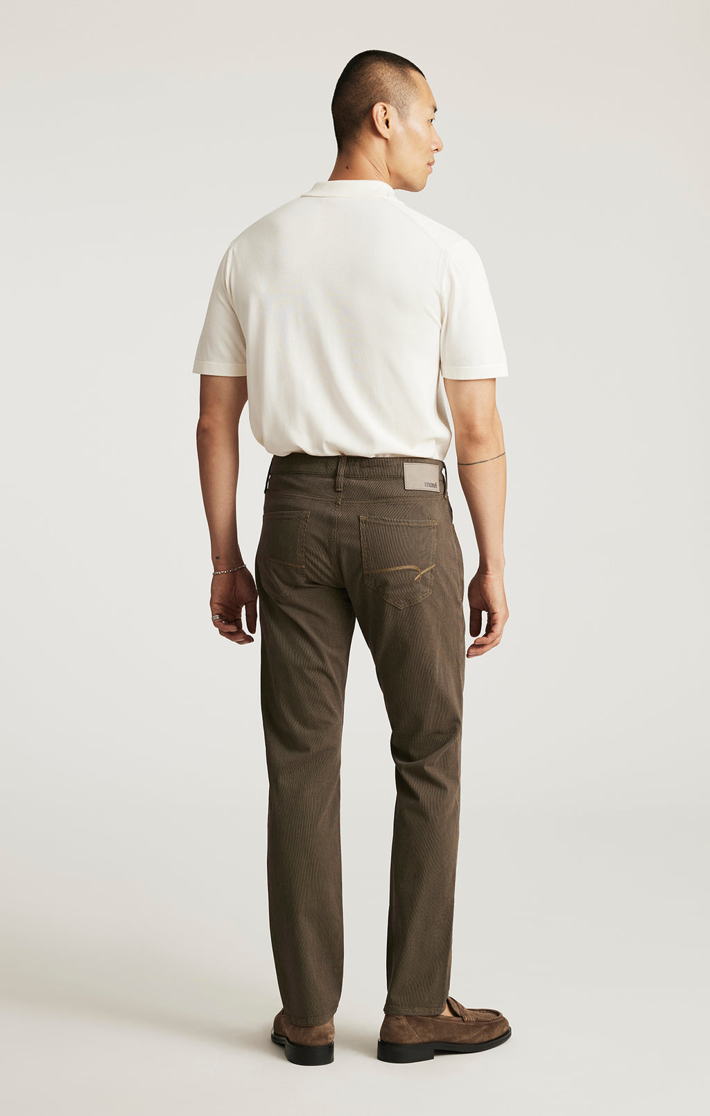 JAKE SLIM LEG IN KHAKI STRIPE - Mavi Jeans