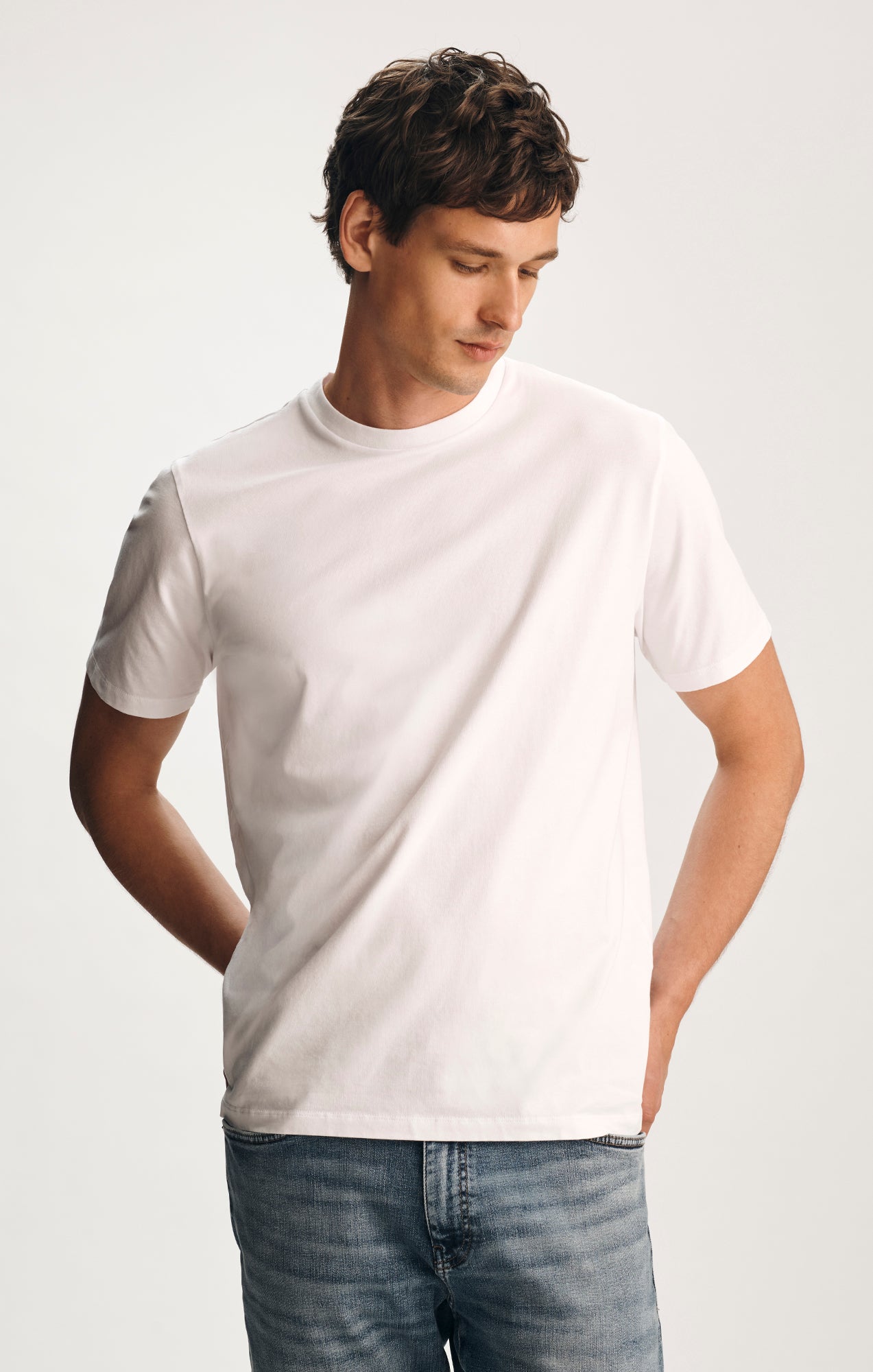 CREW NECK T-SHIRT IN WHITE - Mavi Jeans