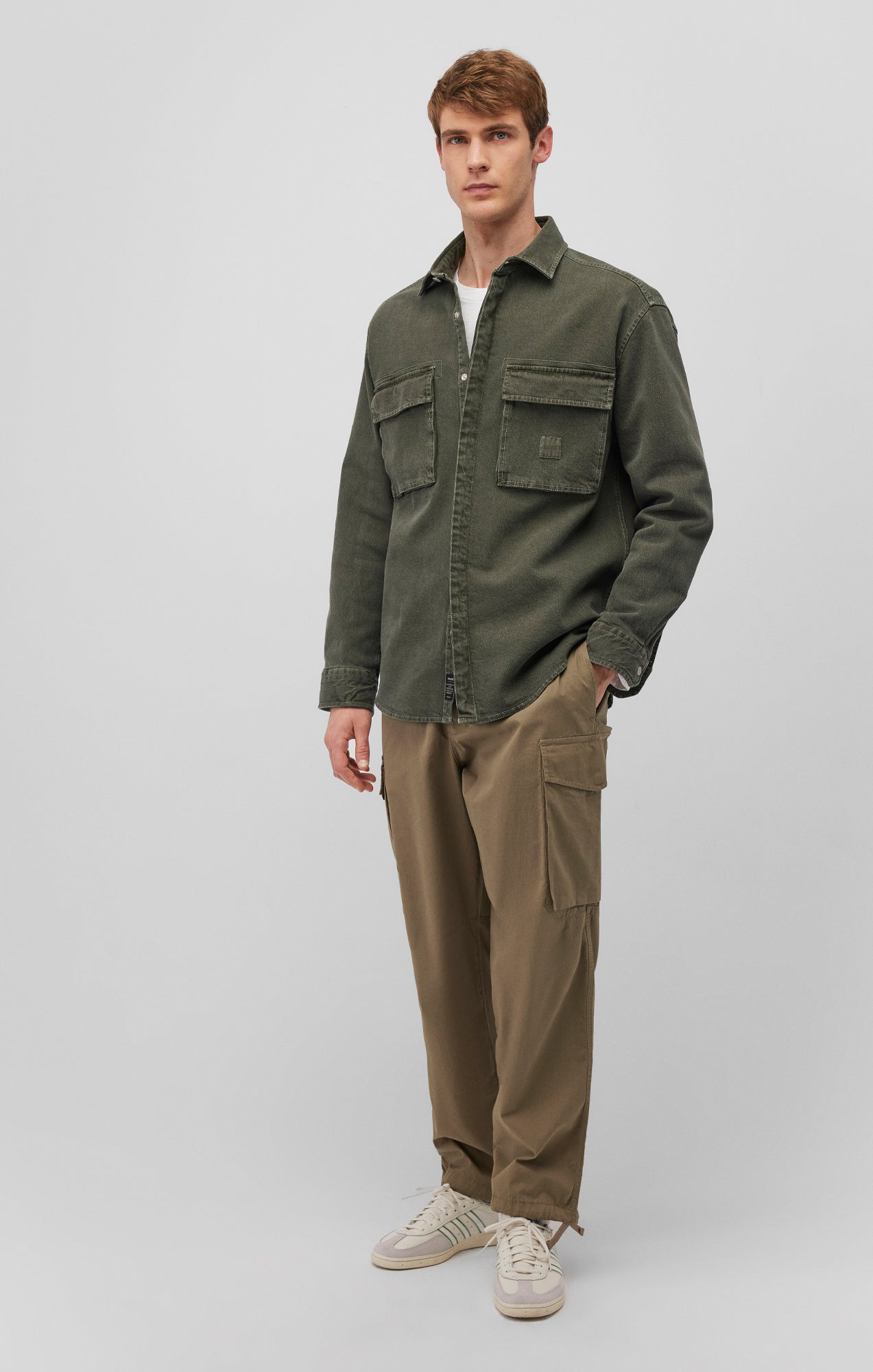 DOUBLE POCKET OVERSHIRT IN CLIMBING IVY - Mavi Jeans
