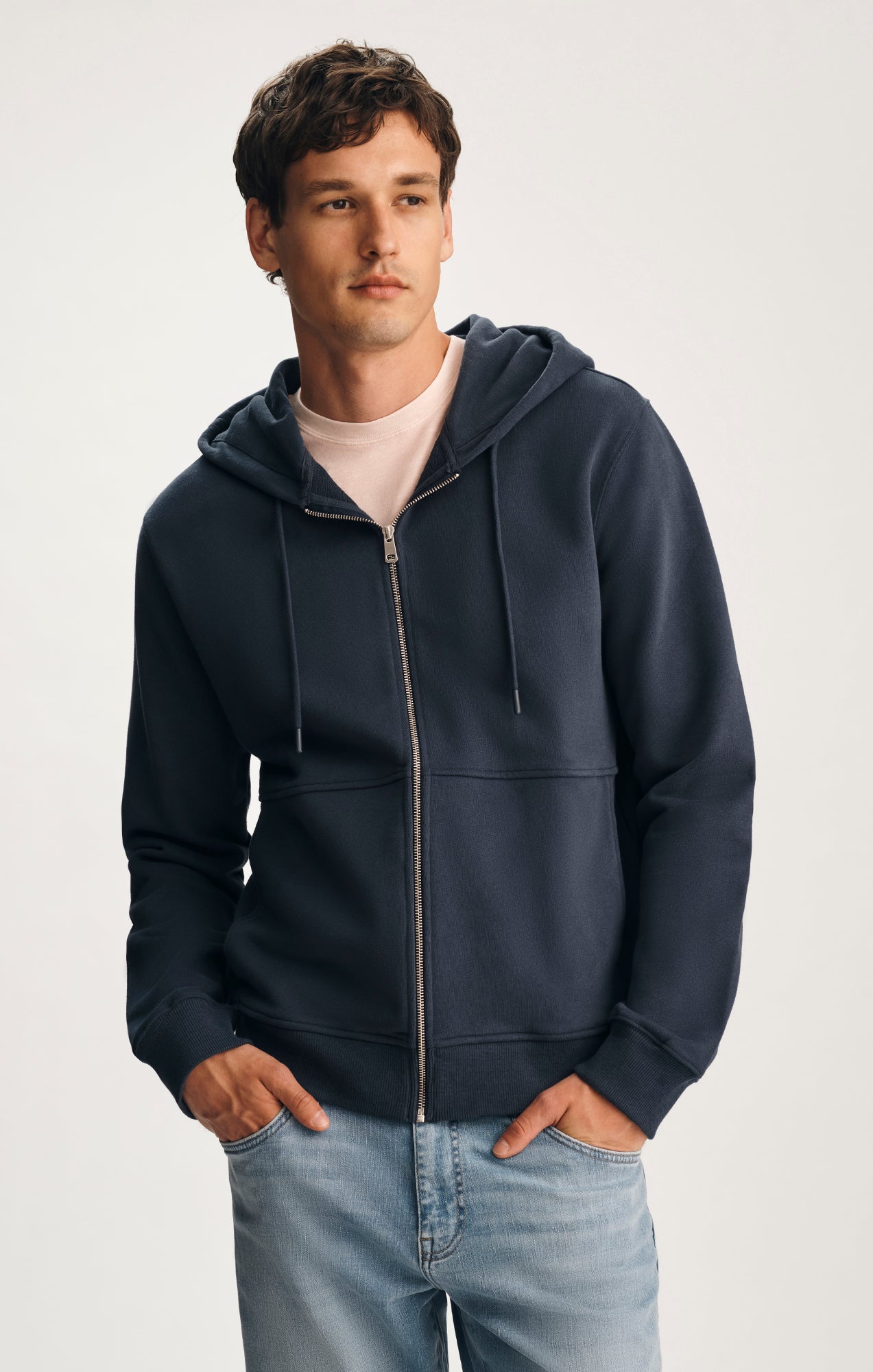 FULL ZIP HOODIE IN BLUE NIGHTS - Mavi Jeans