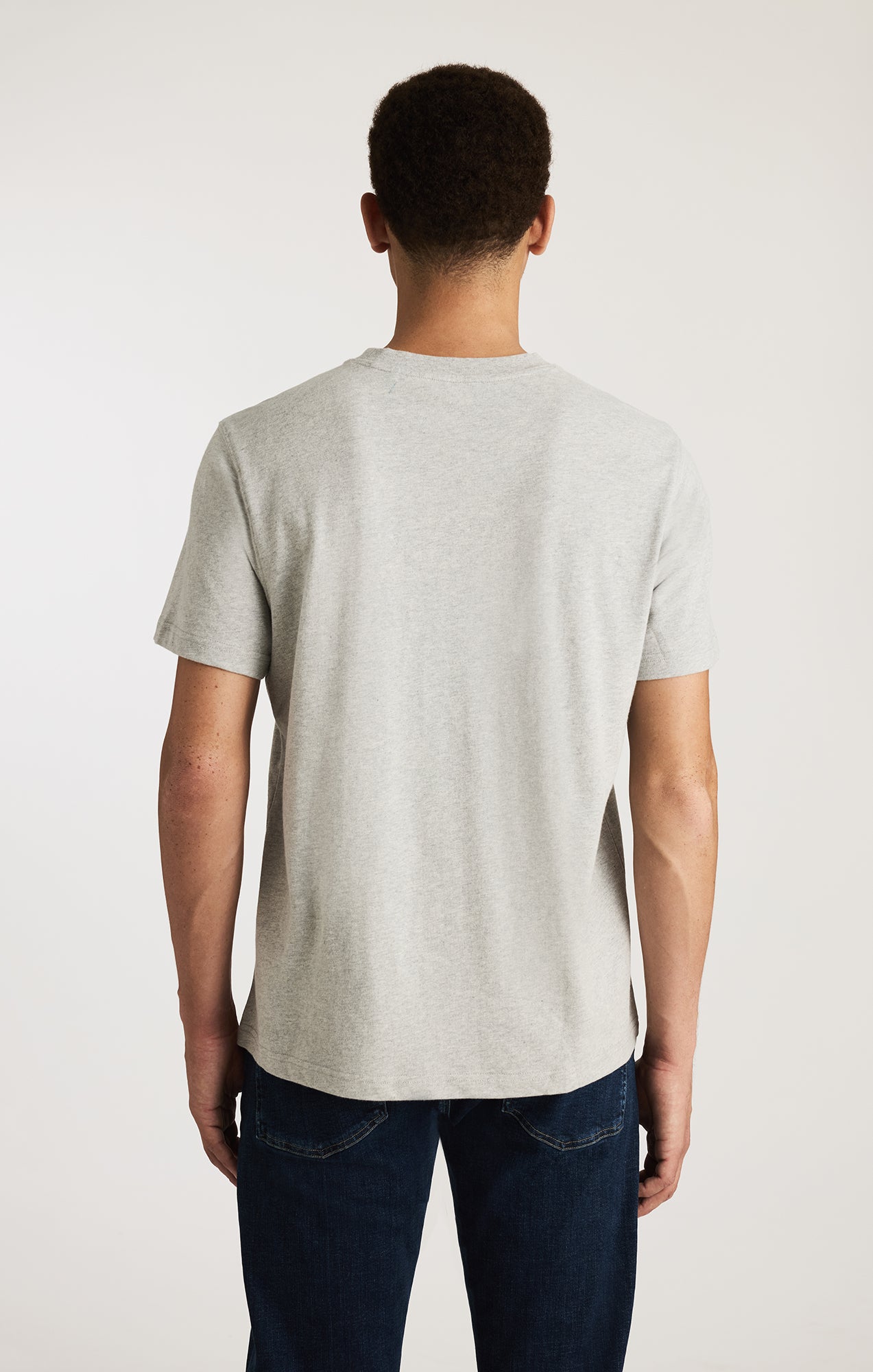BASIC SHORT SLEEVE T-SHIRT IN GREY MELANGE