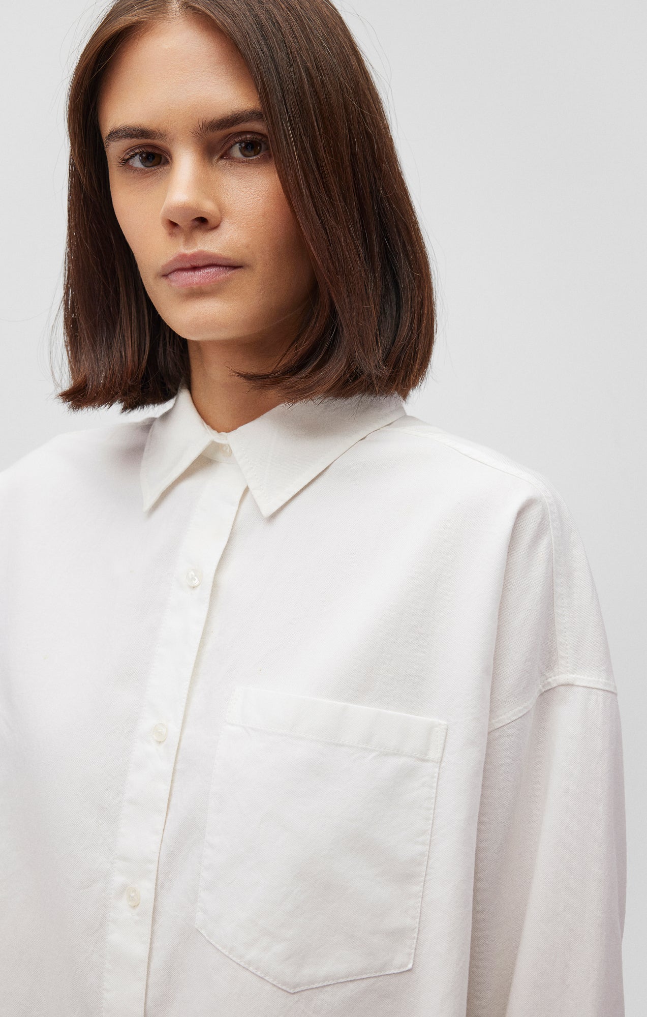 ONE POCKET BUTTON-UP SHIRT IN WHITE - Mavi Jeans