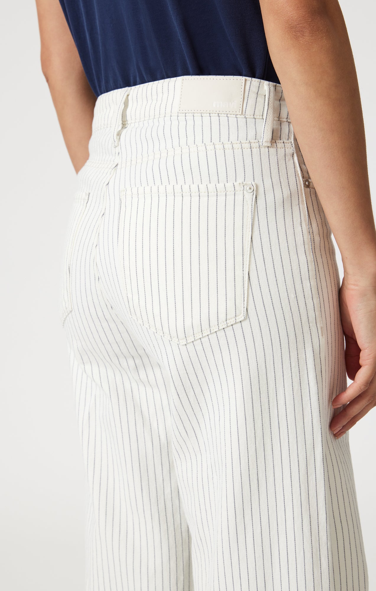 PALOMA WIDE LEG IN OFF-WHITE STRIPE DENIM - Mavi Jeans