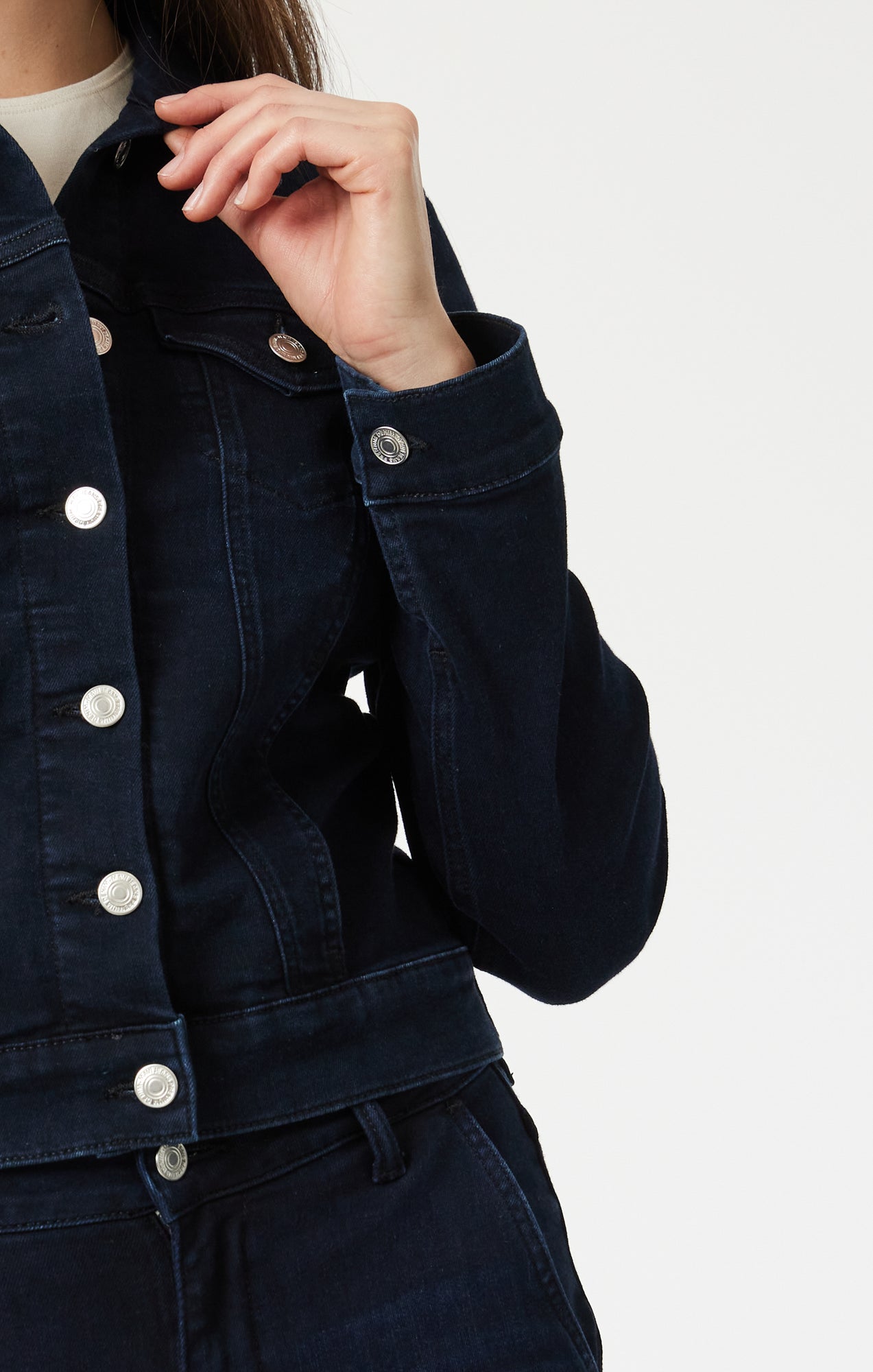 SAMANTHA JACKET IN MIDNIGHT FEATHER BLUE - Mavi Jeans