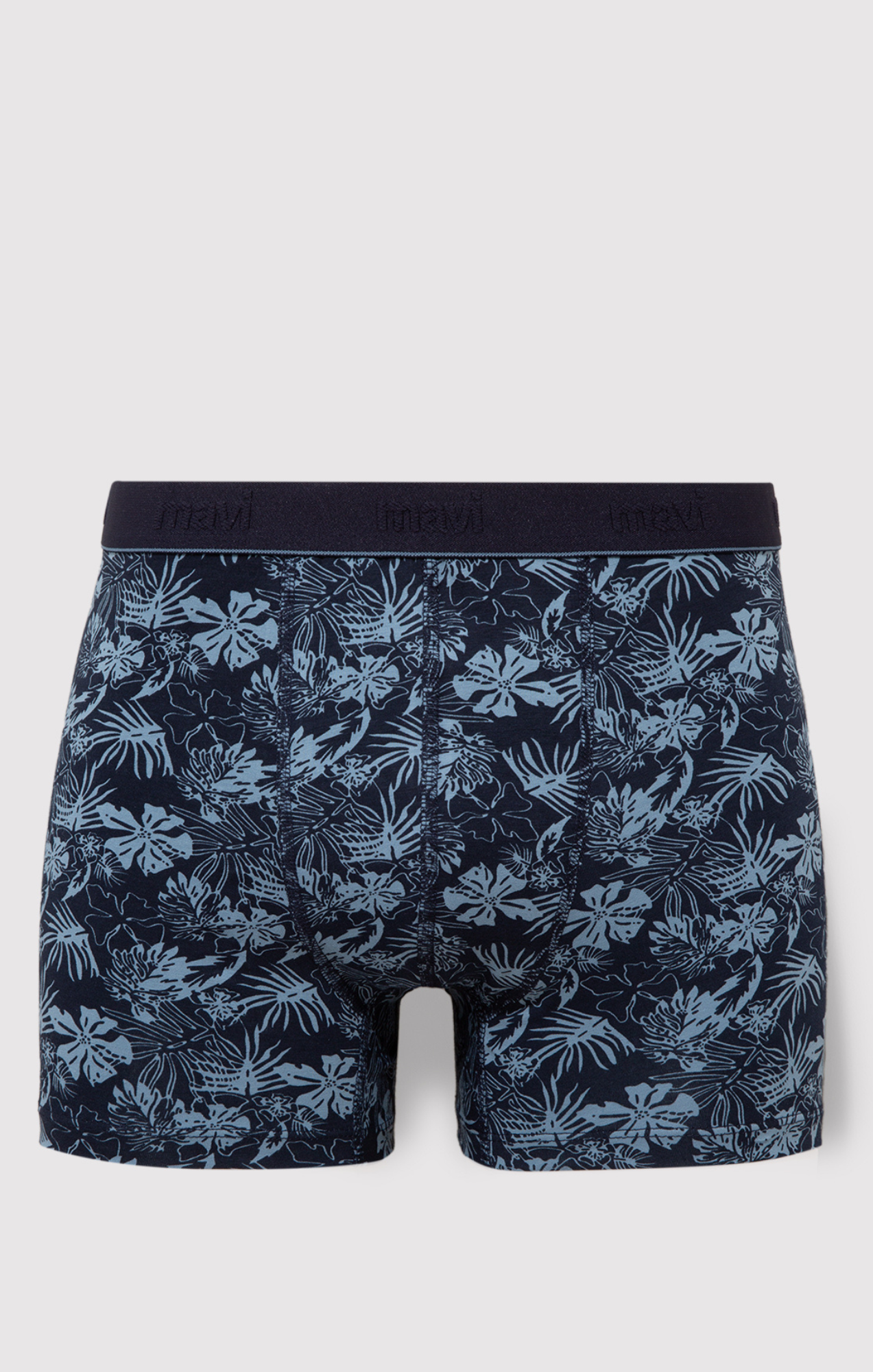 LEAF PRINT BOXER BRIEFS IN NAVY