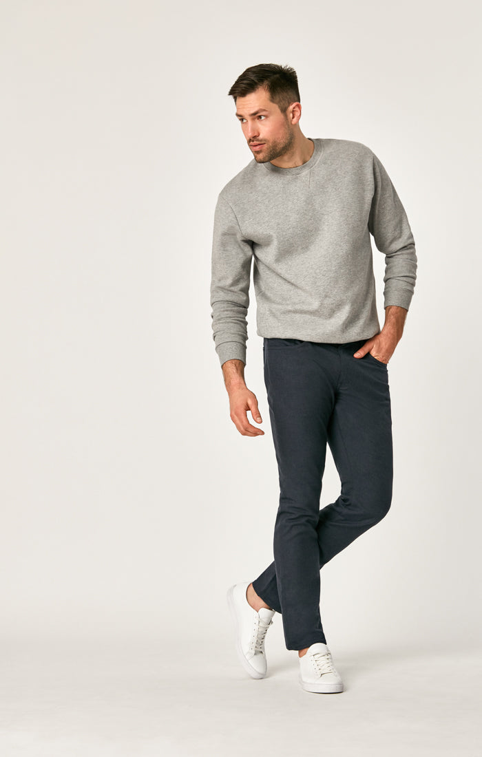 MARCUS SLIM STRAIGHT LEG PANTS IN NAVY FEATHER TWEED - Mavi Jeans