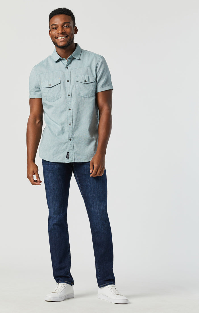 MARCUS SLIM STRAIGHT LEG JEANS IN DEEP FEATHER BLUE - Mavi Jeans