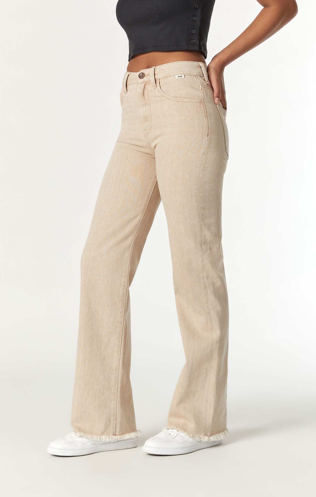 VICTORIA WIDE LEG JEANS IN BEIGE NATURAL DYE - Mavi Jeans