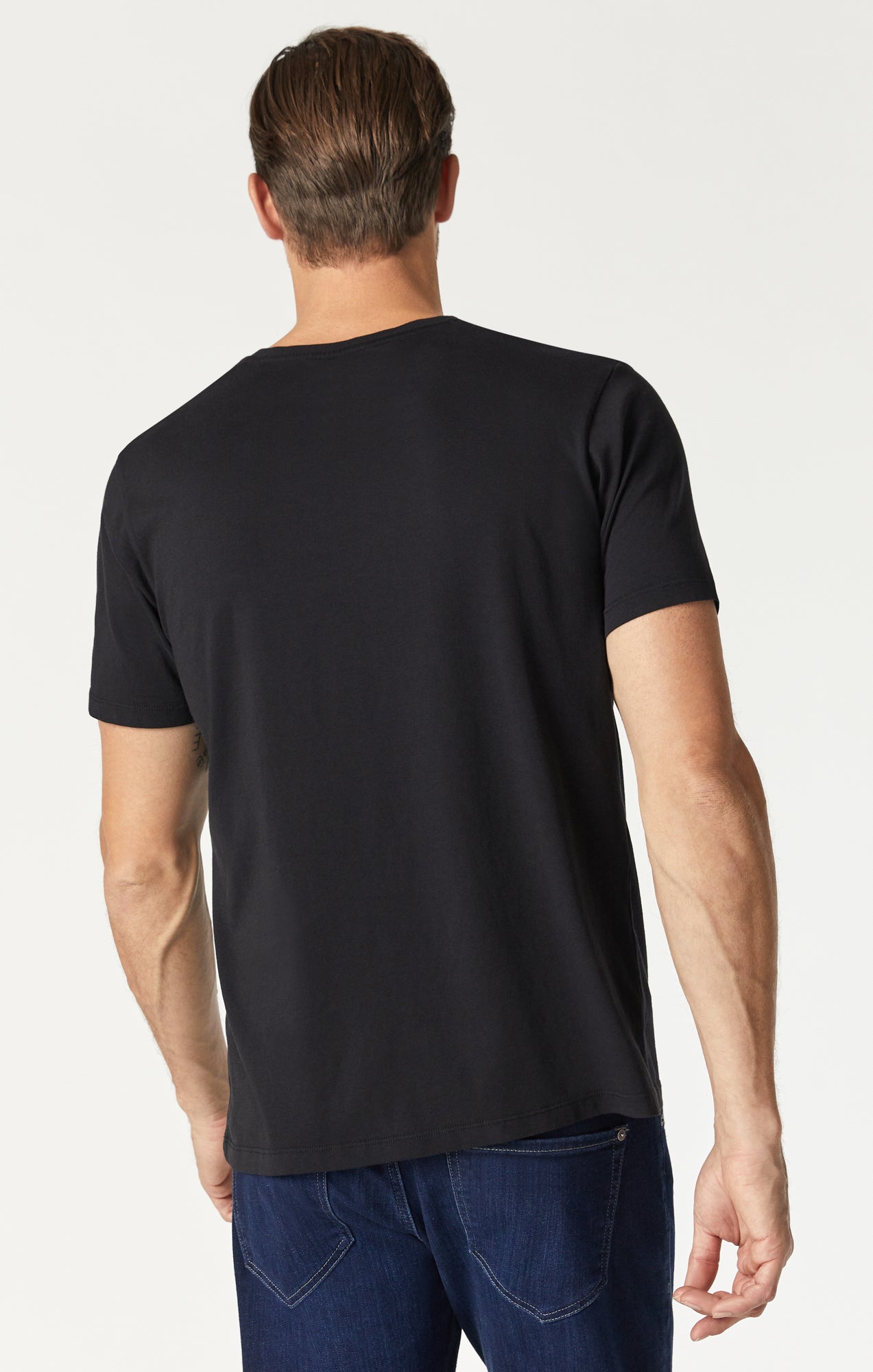 BASIC CREW NECK T-SHIRT IN BLACK - Mavi Jeans