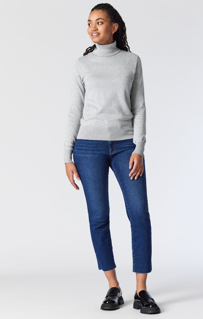 VIOLA STRAIGHT LEG  IN DARK BRUSHED FLEX BLUE - Mavi Jeans