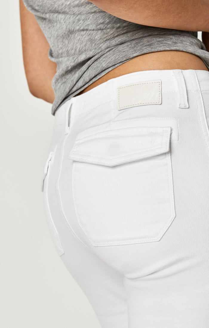 IVY SLIM CARGO PANTS IN WHITE TWILL - Mavi Jeans