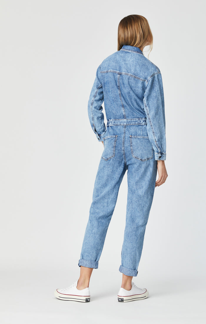 Tall Lily High Rise Cargo Jeans - Medium Blue Wash