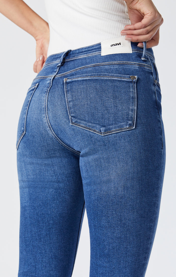 Mavi Women's Alissa Skinny Jeans in Mid Indigo Shape