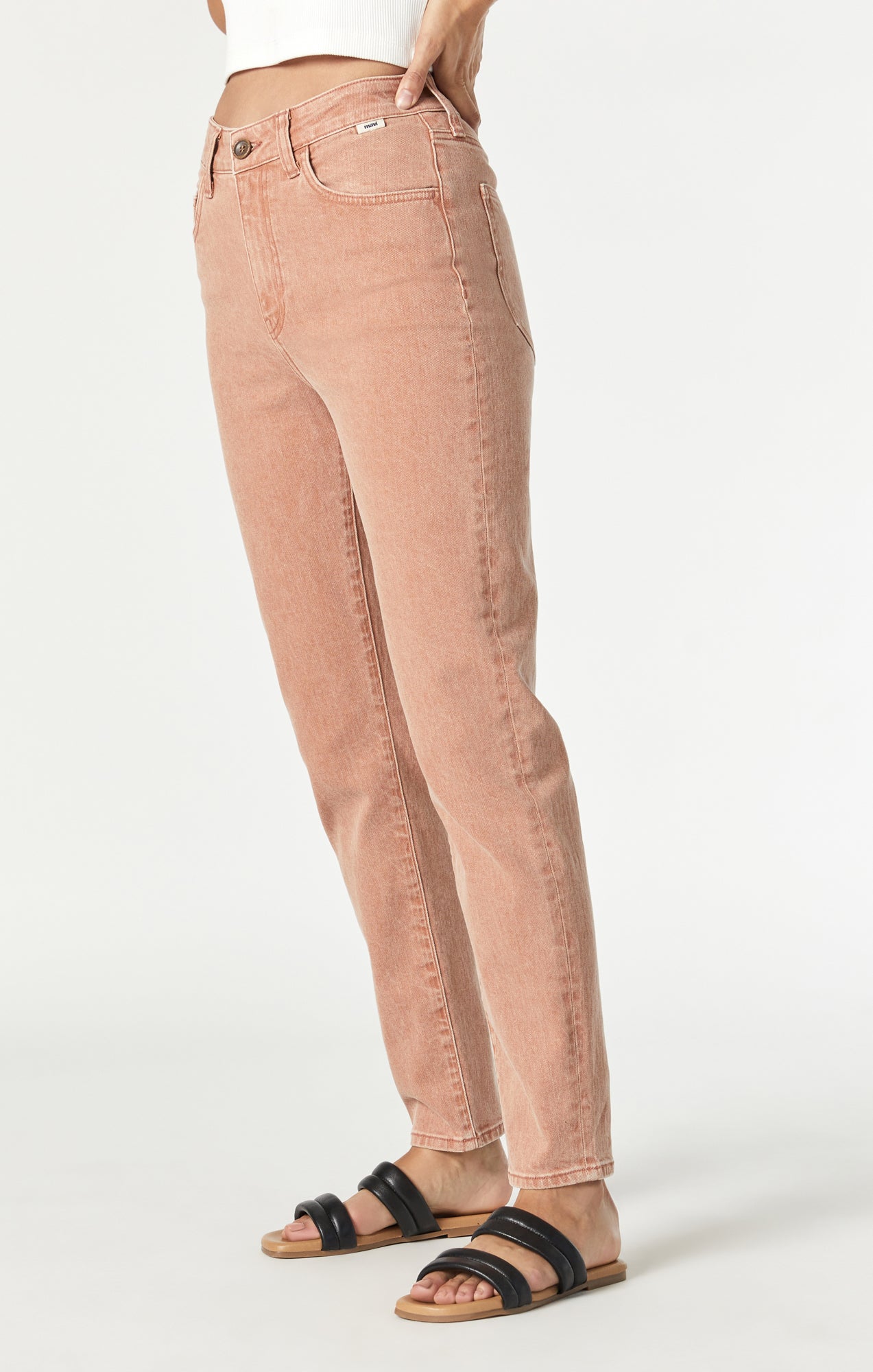 CINDY MOM JEANS IN SUNBURN NATURAL DYE - Mavi Jeans