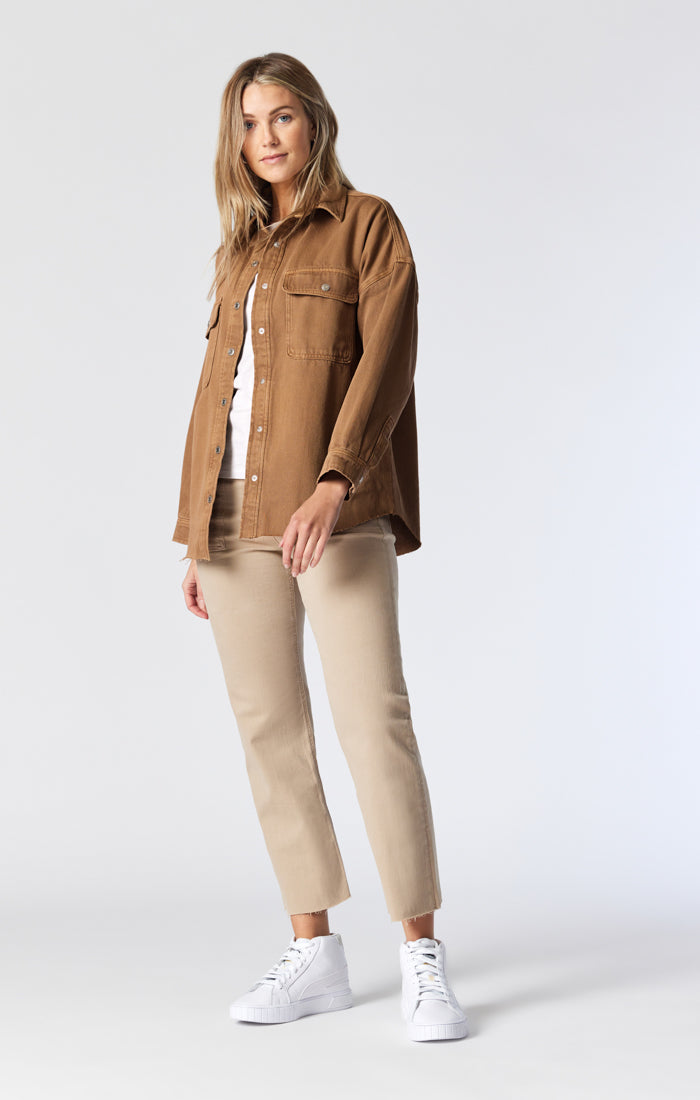 TAMARA OVERSIZED DENIM SHIRT IN TANNIN DENIM - Mavi Jeans