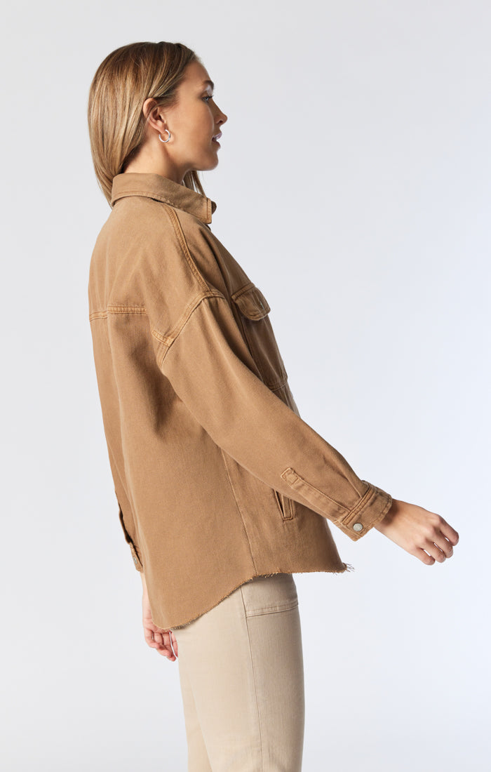 TAMARA OVERSIZED DENIM SHIRT IN TANNIN DENIM - Mavi Jeans