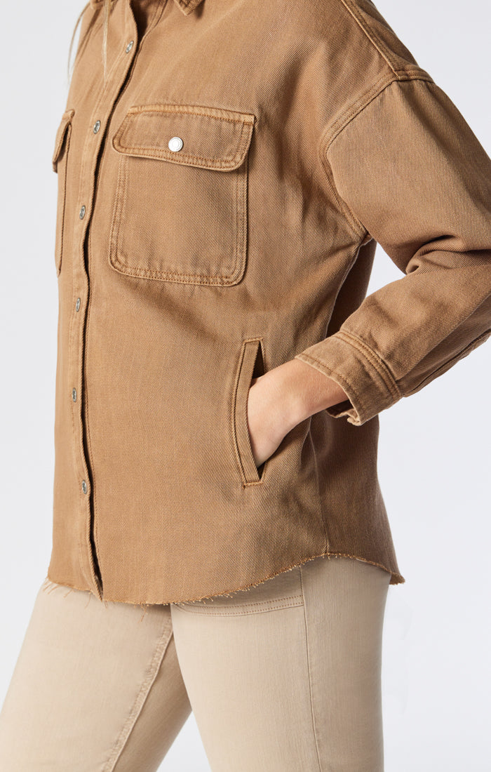 TAMARA OVERSIZED DENIM SHIRT IN TANNIN DENIM - Mavi Jeans